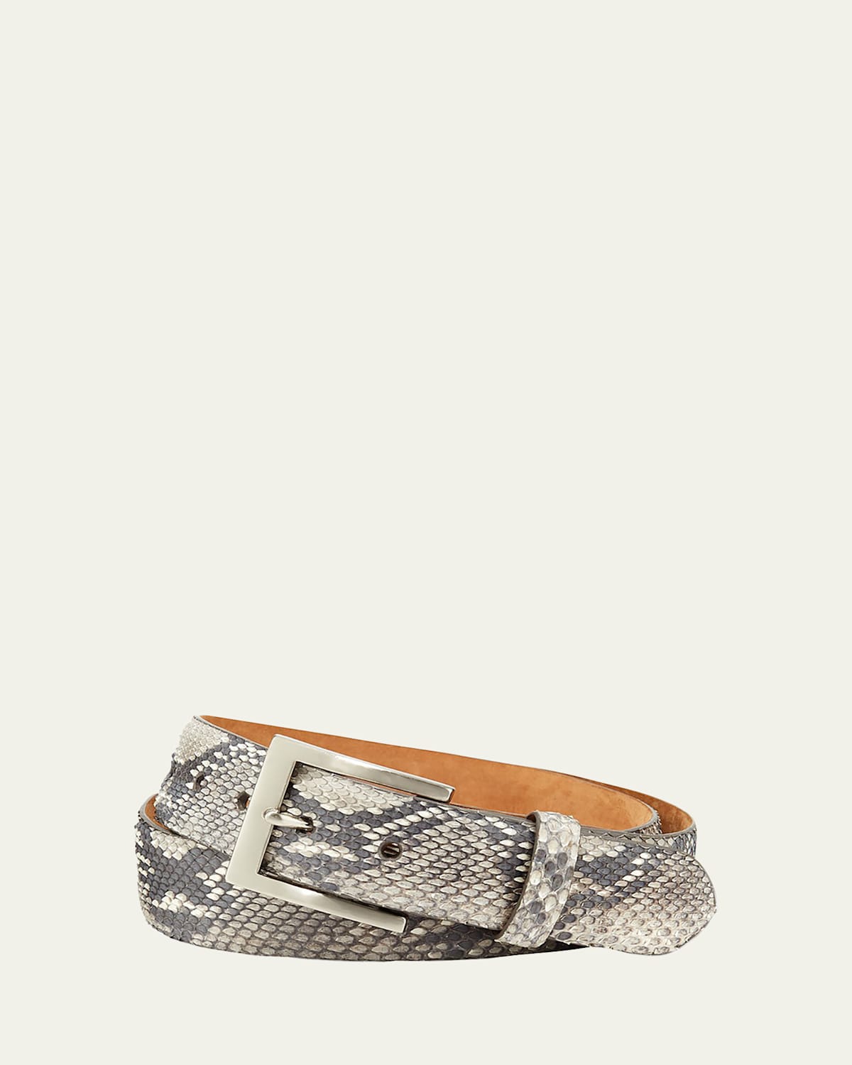 Men's Matte Python Snakeskin Belt