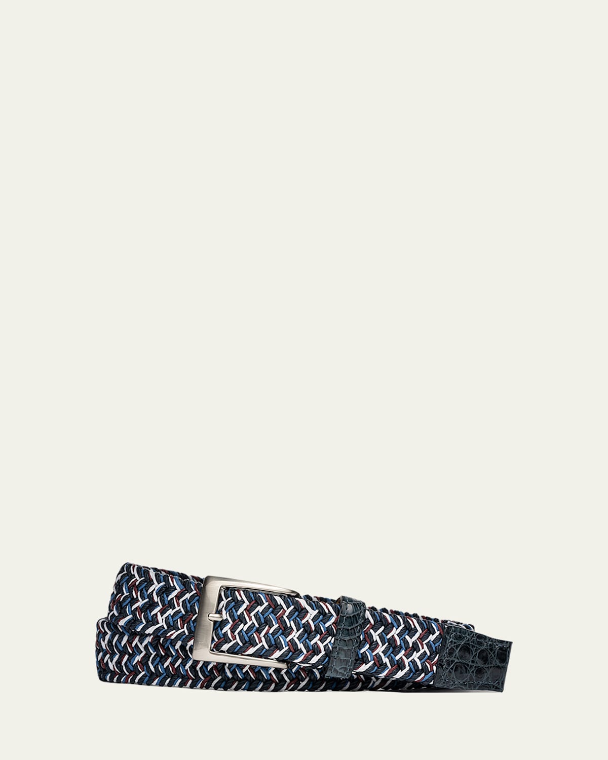 Men's Sport Stretch Belt with Crocodile-Trim