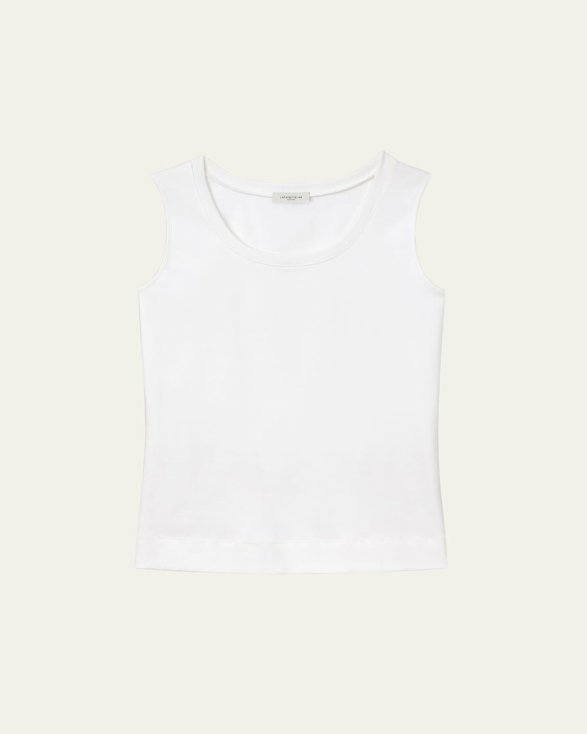 Stretch Cotton Scoop Neck Tank