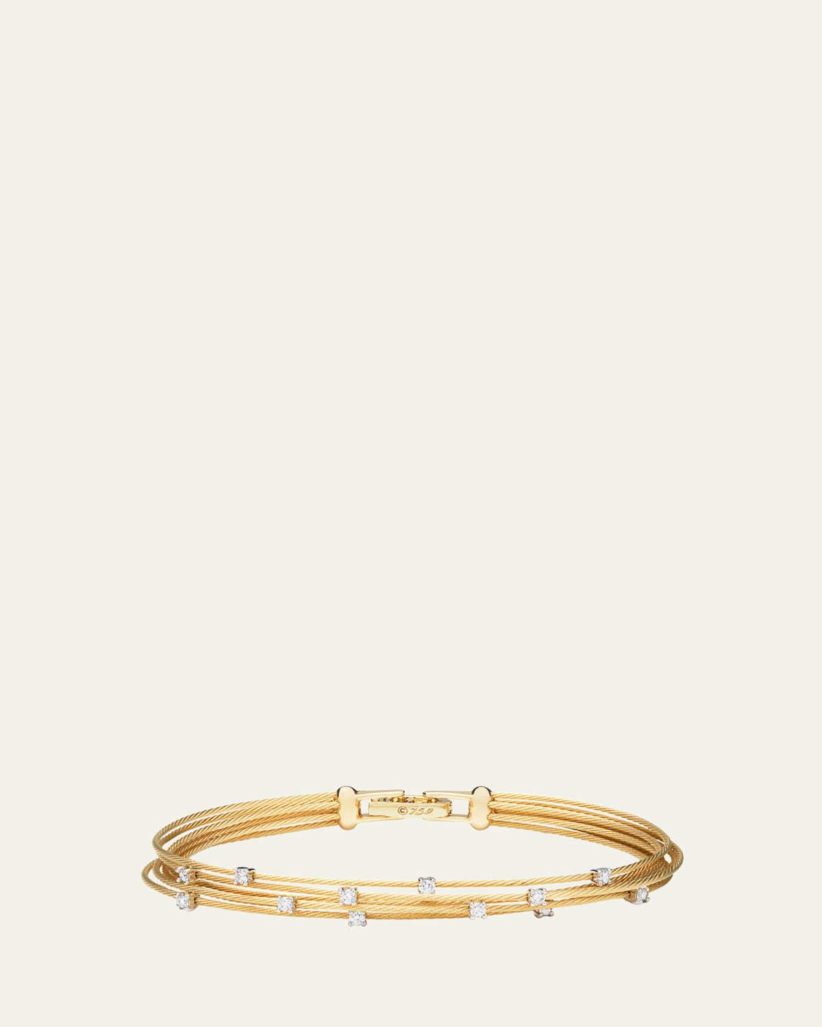 Paul Morelli Seven-Strand Cable Wire Bracelet with Diamonds