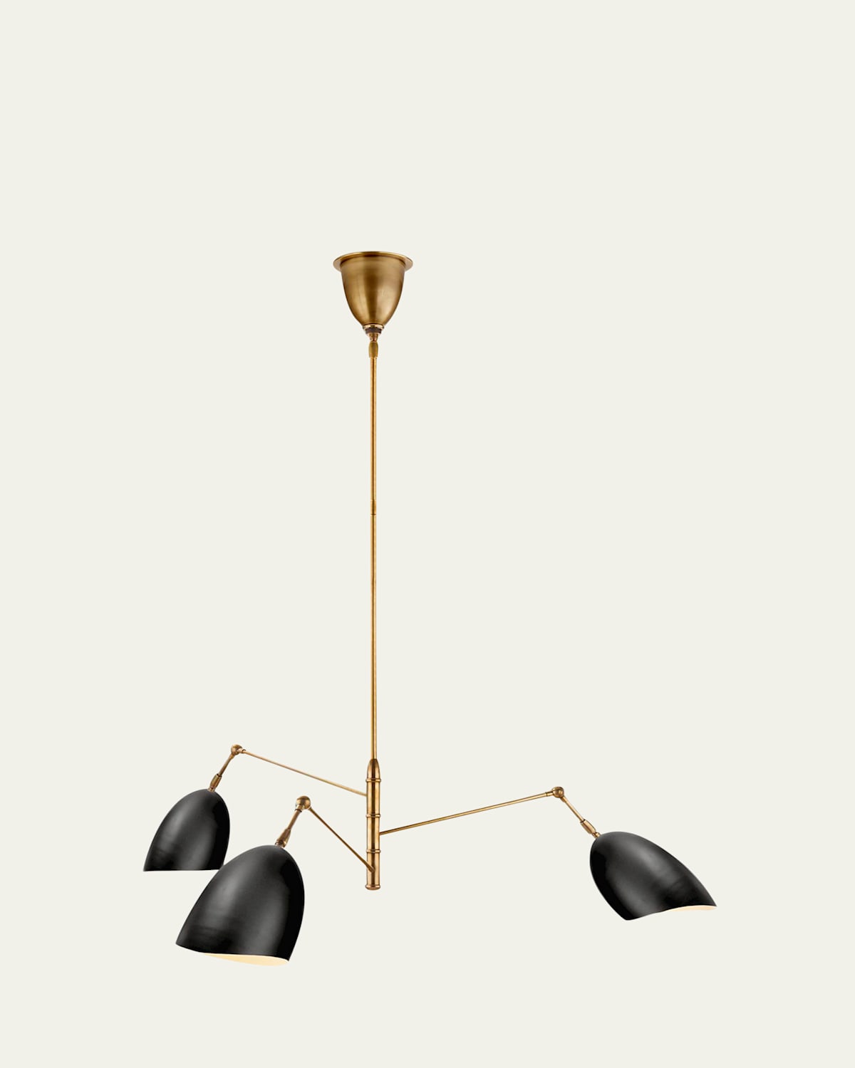 Visual Comfort Signature Sommerard Medium Triple Arm Chandelier By AERIN