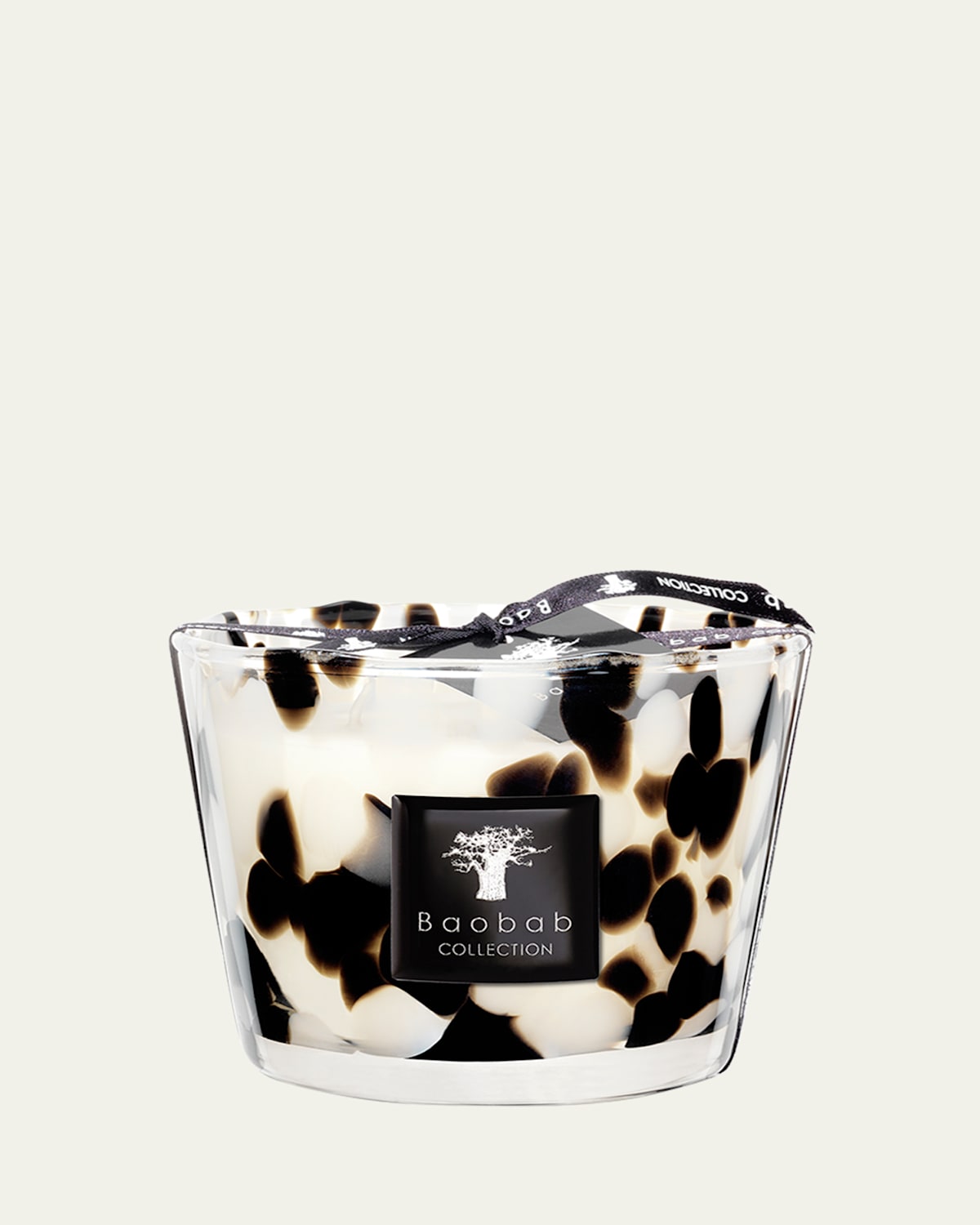 Baobab Collection Black Pearls Scented Candle, 3.9" In Black/white