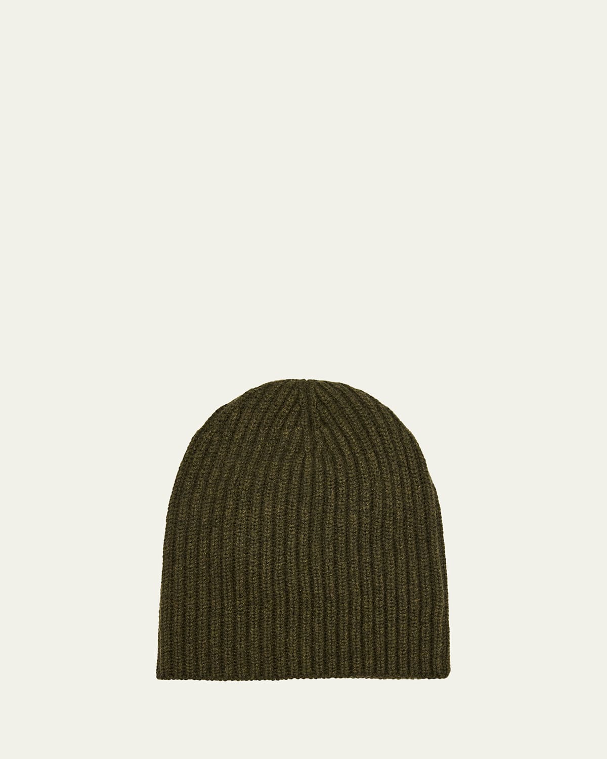 Loro Piana Men's Cashmere Rib-knit Beanie In Green