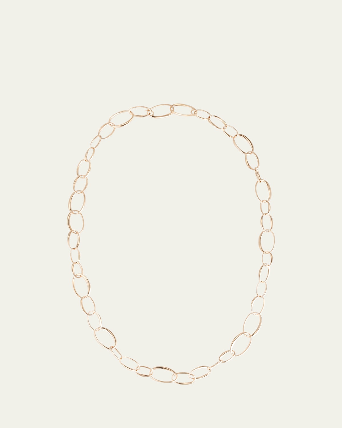 18K Rose Gold Catene Circle Clasp Necklace