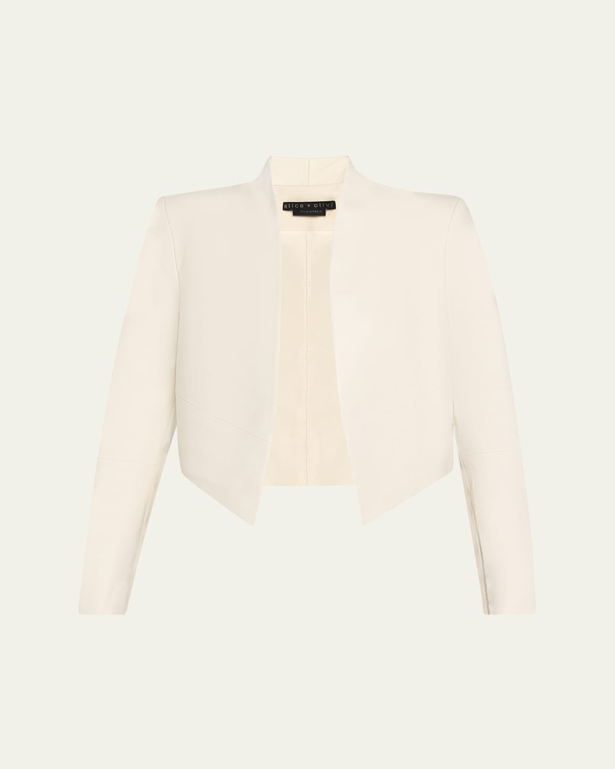 Harvey Draped Open-Front Leather Jacket