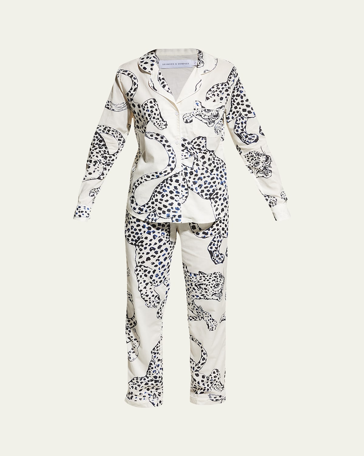 Large Leopard Long-Sleeve Pajama Set