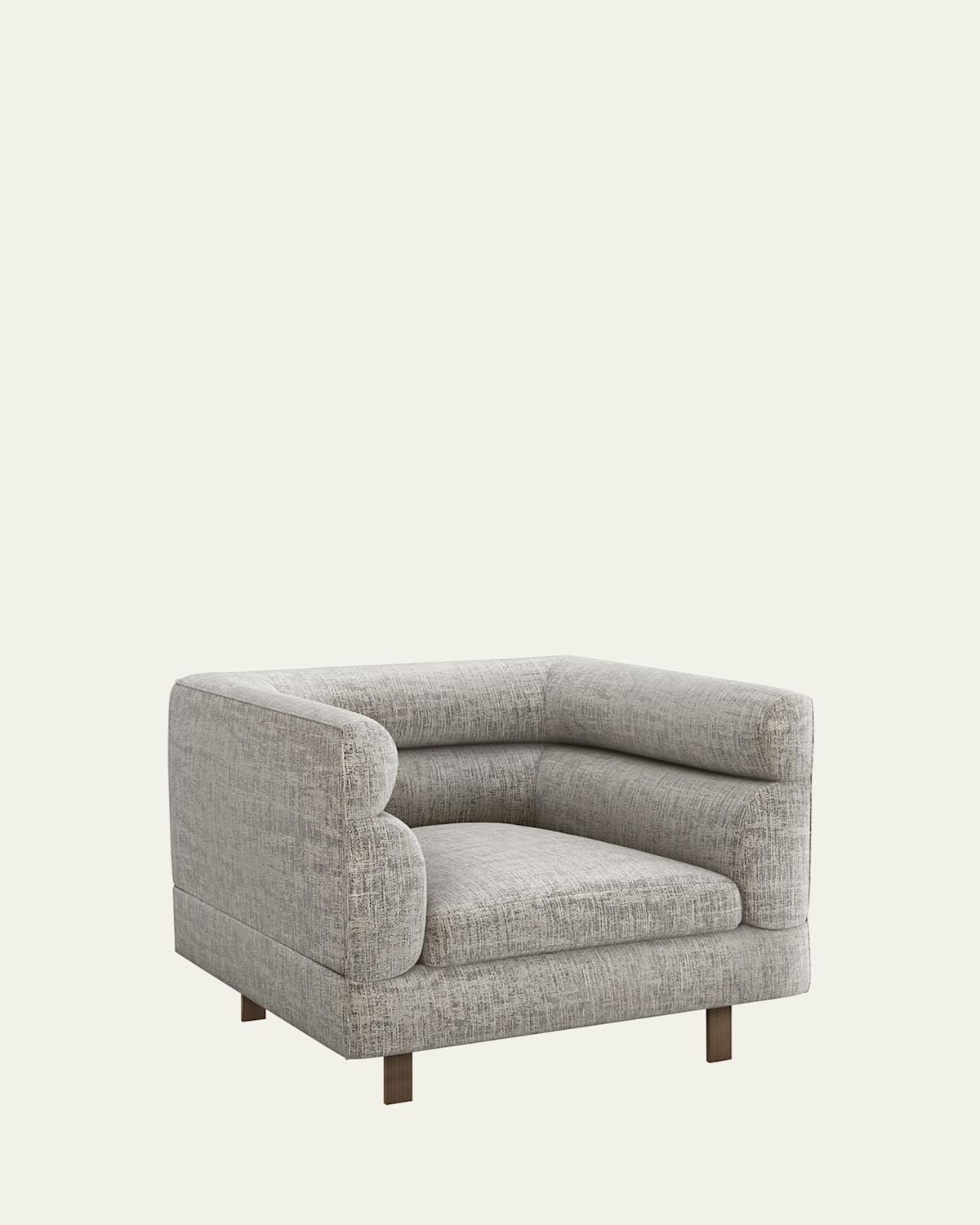 Interlude Home Ornette Chair In Gray Chenille