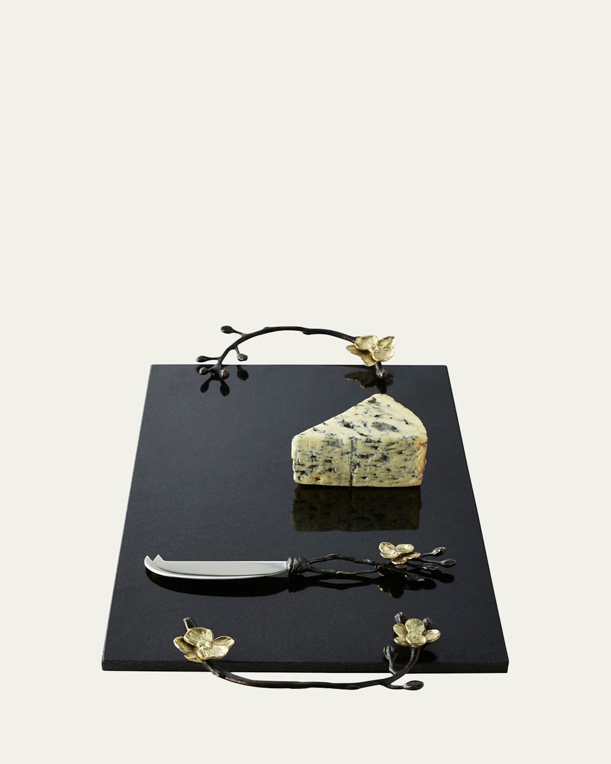 Michael Aram Gold Orchid Cheese Board & Knife