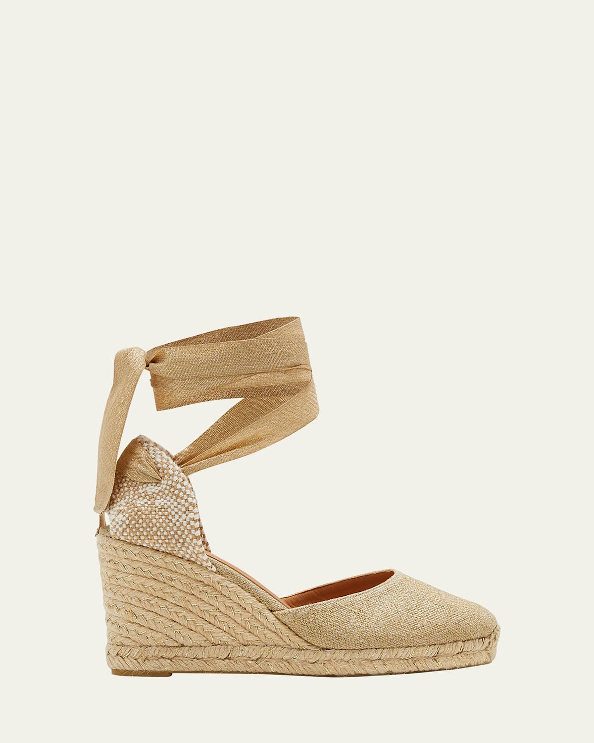 Carina Linen Wedge Espadrille Sandals
