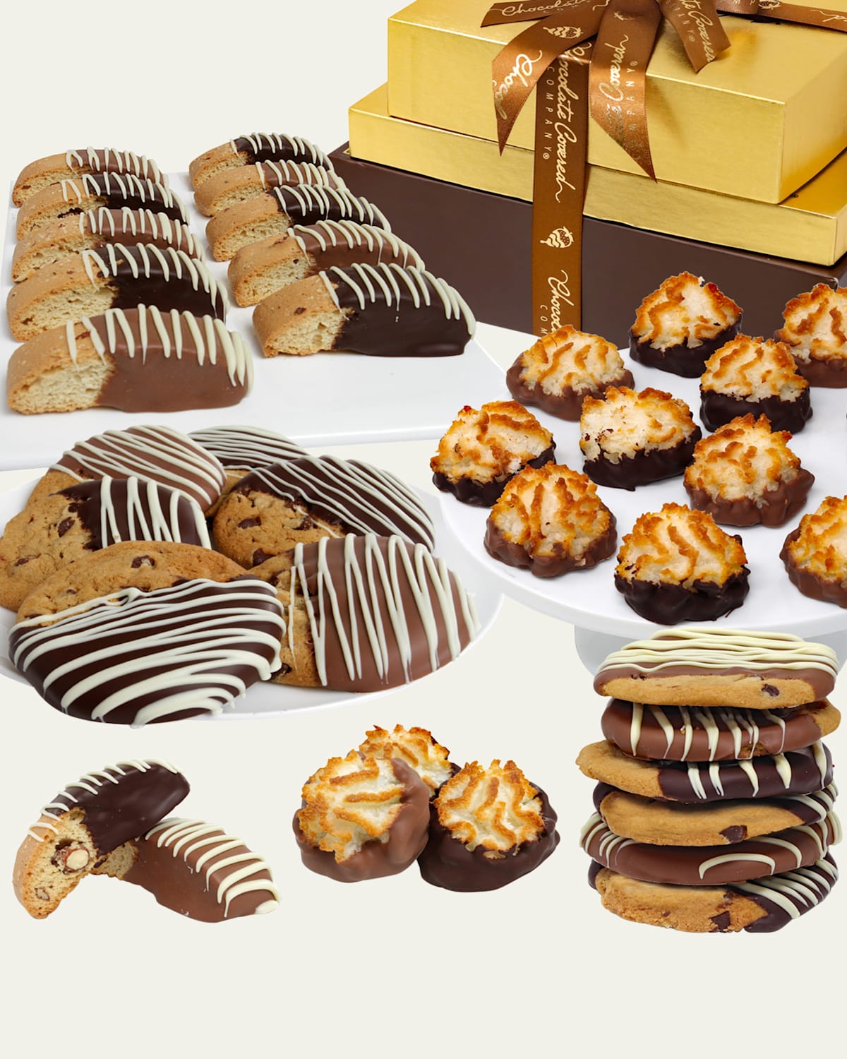 Chocolate Covered Company Belgian Chocolate Dipped Cookie Tower
