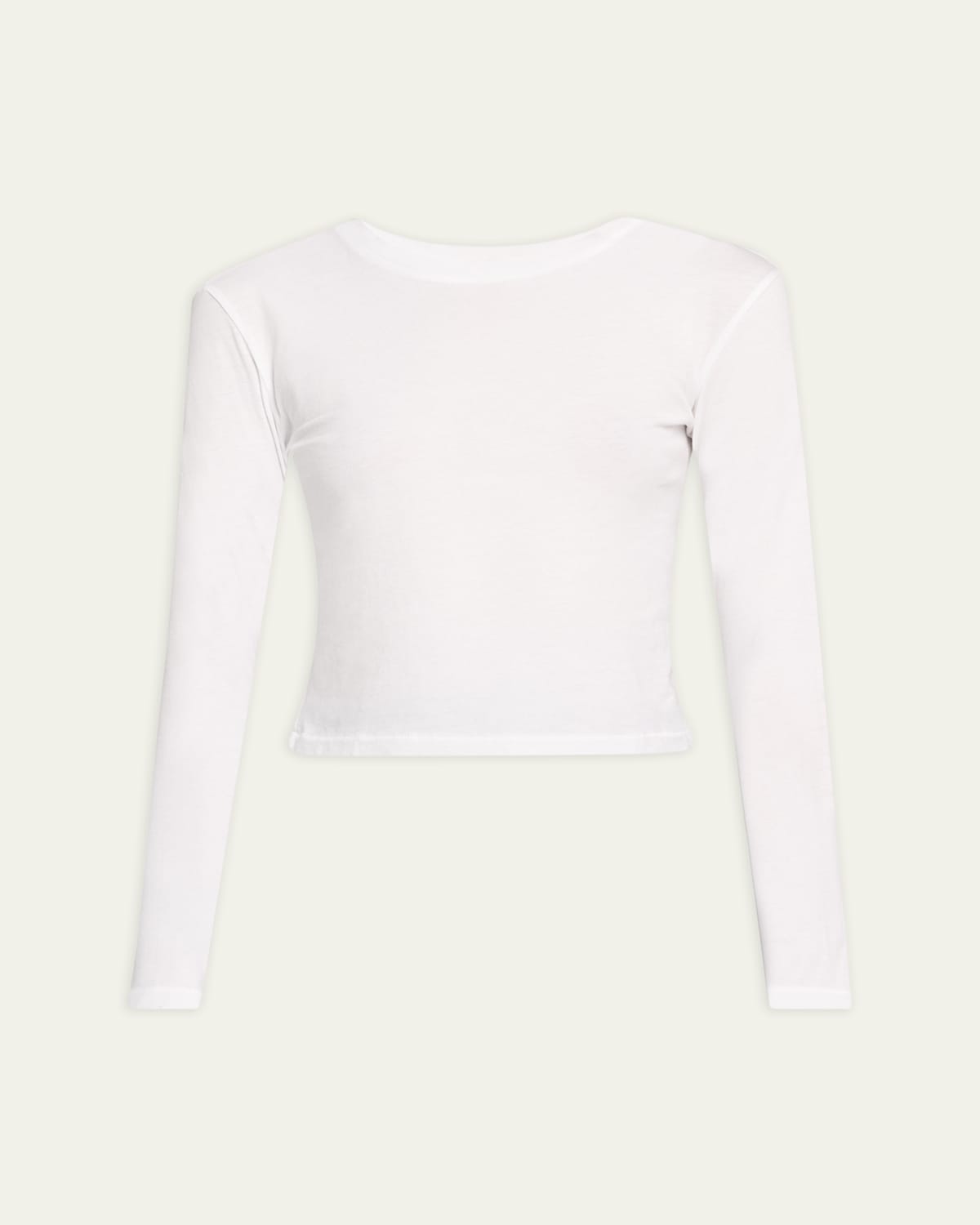 Babe Cropped Long-Sleeve Cotton Tee