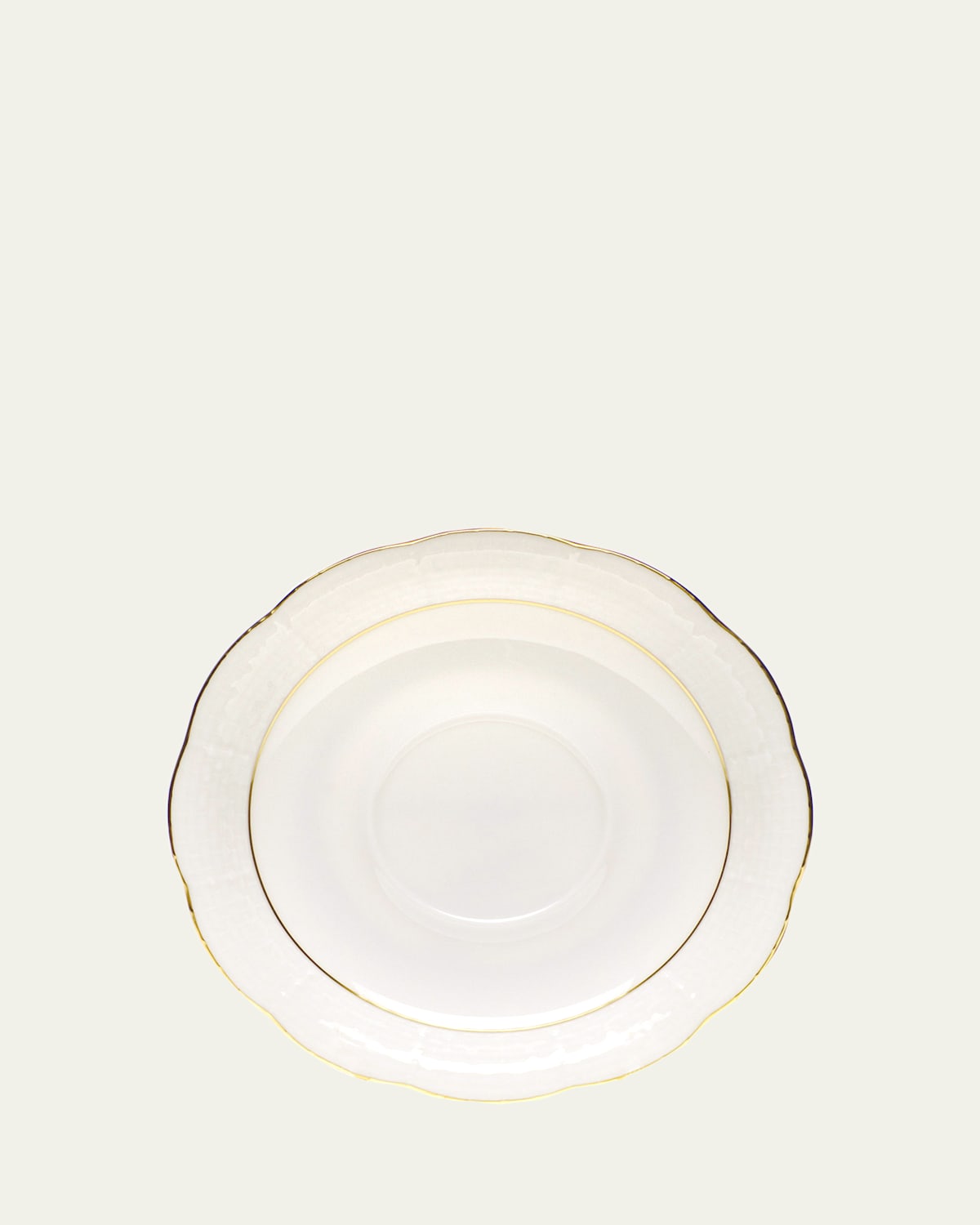 Herend Golden Edge Saucer In White