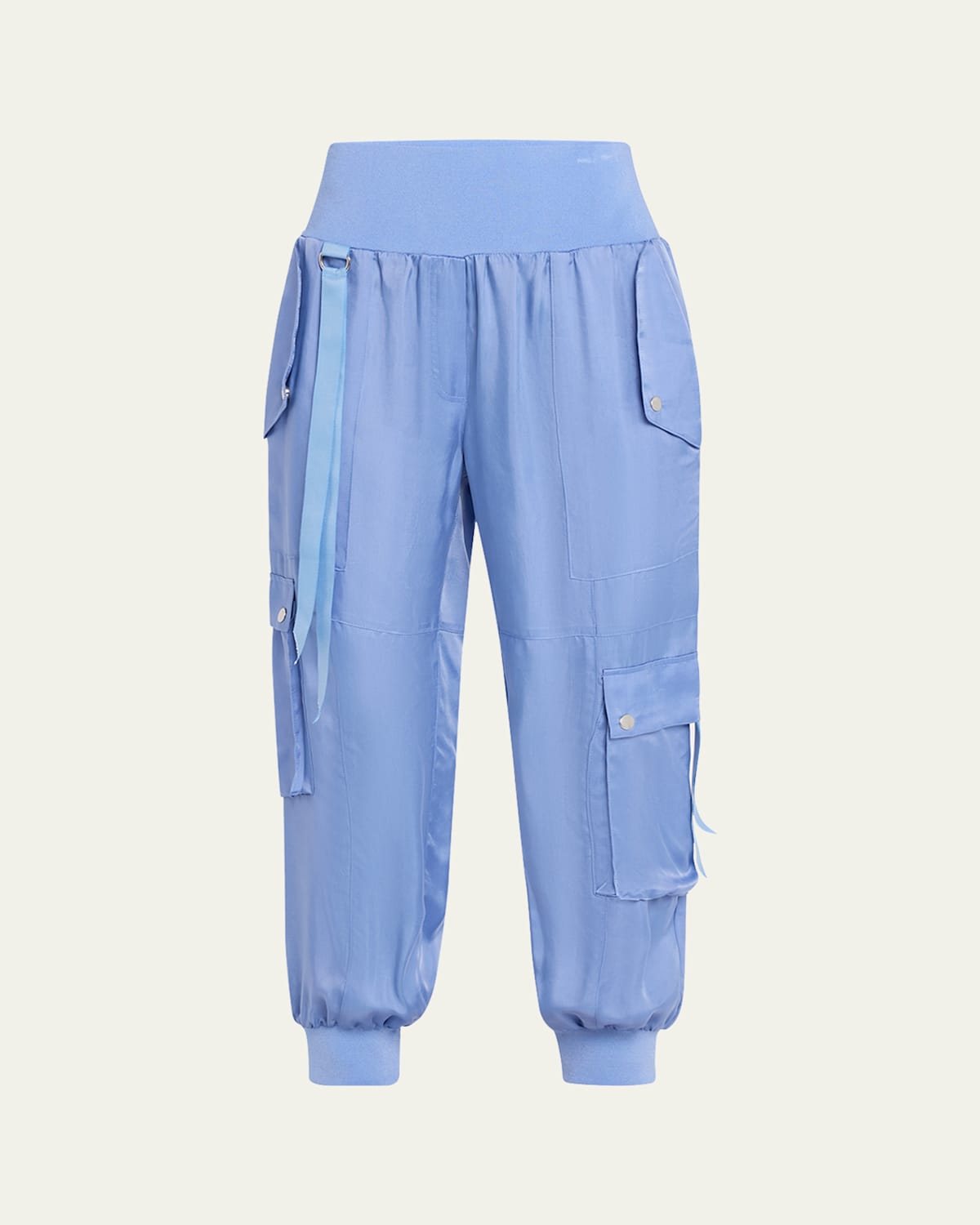 Cinq À Sept Harmony Satin Cargo Jogger Pants