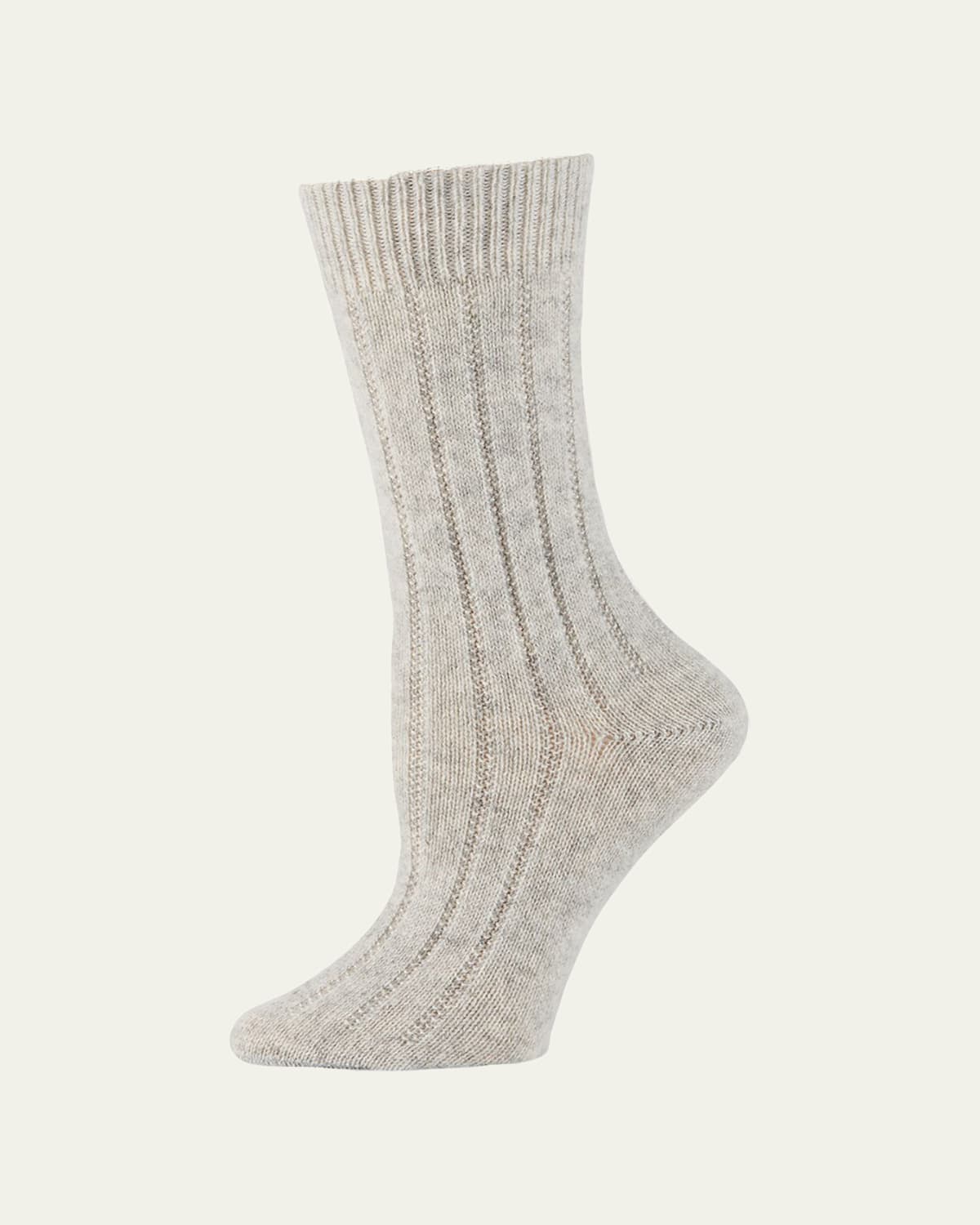 Cashmere Ribbed Socks