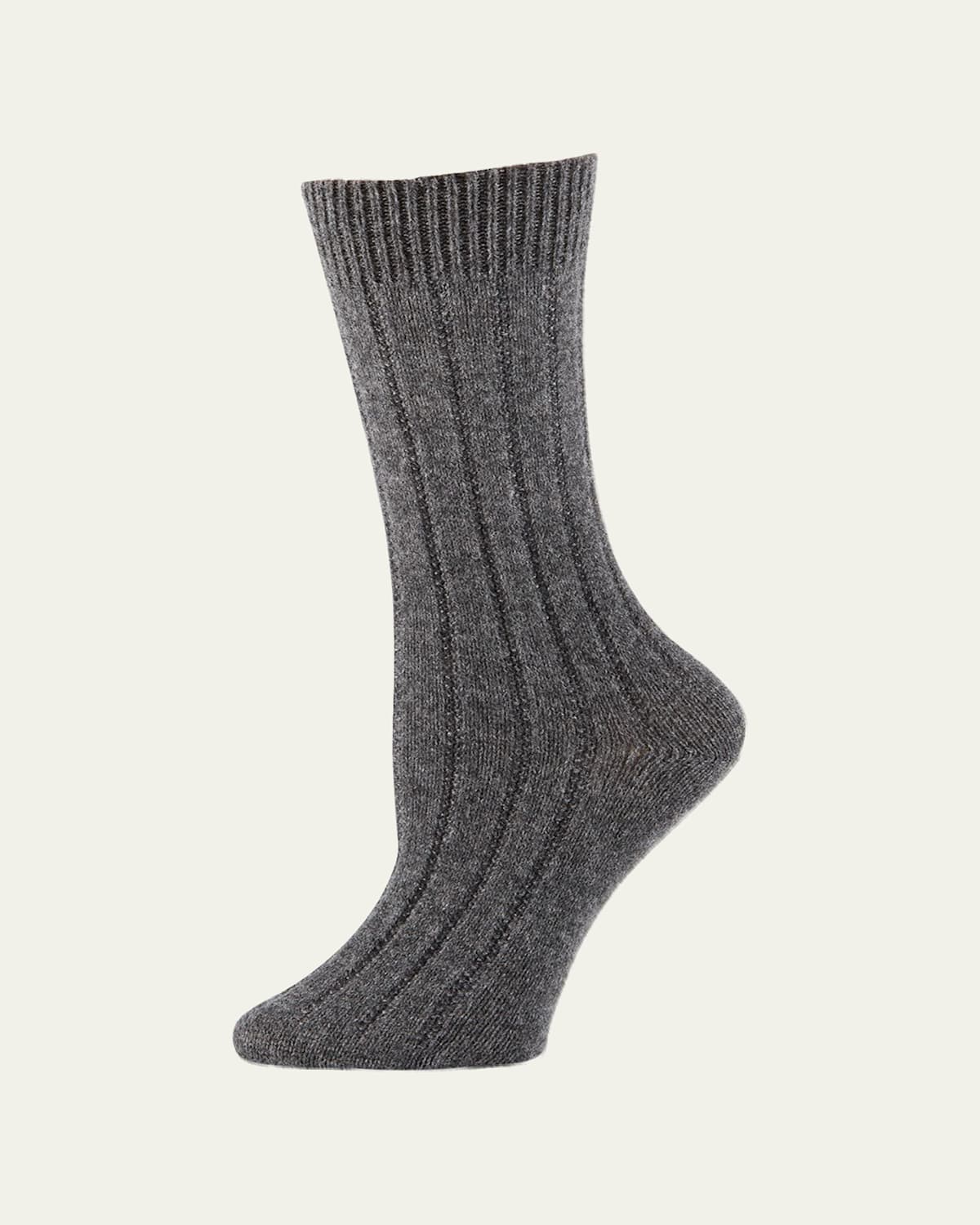Cashmere Ribbed Socks