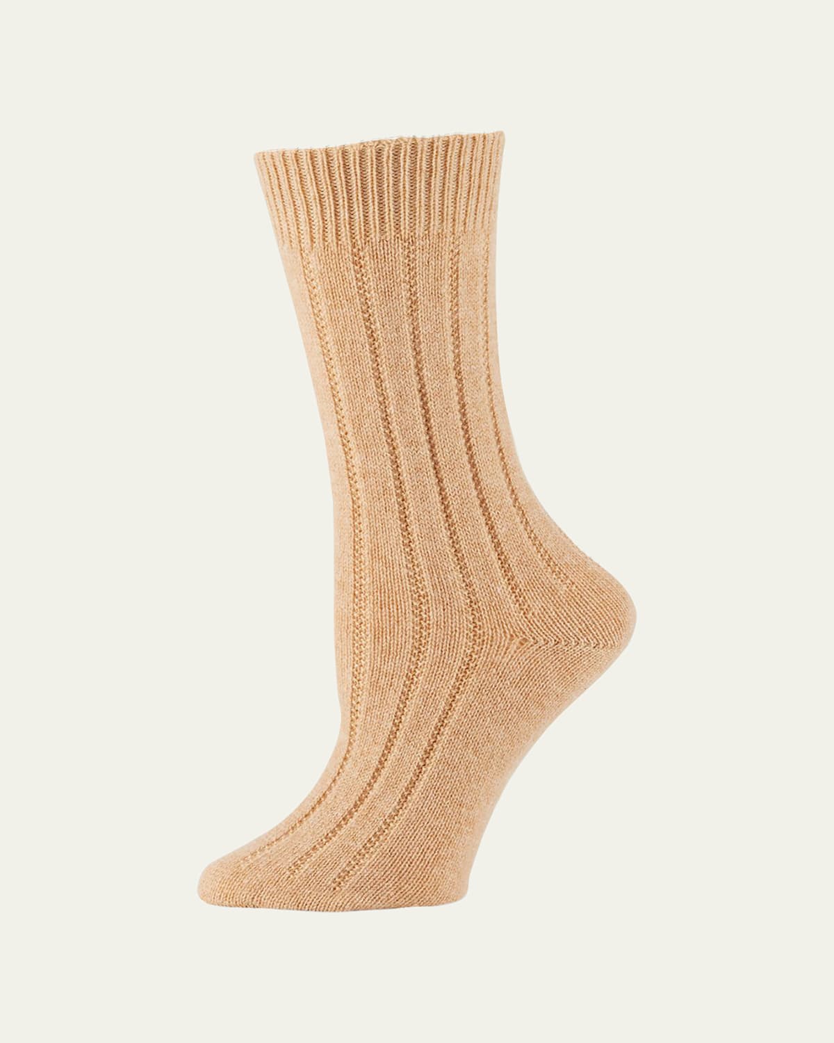 Cashmere Ribbed Socks