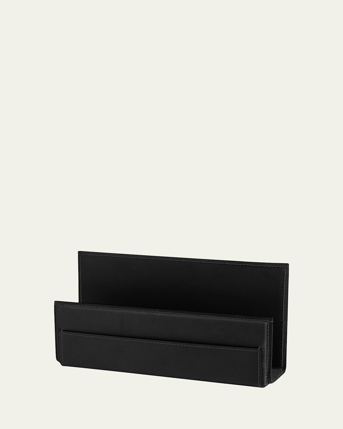 Polo Ralph Lauren Brennan Leather Letter Rack In Black