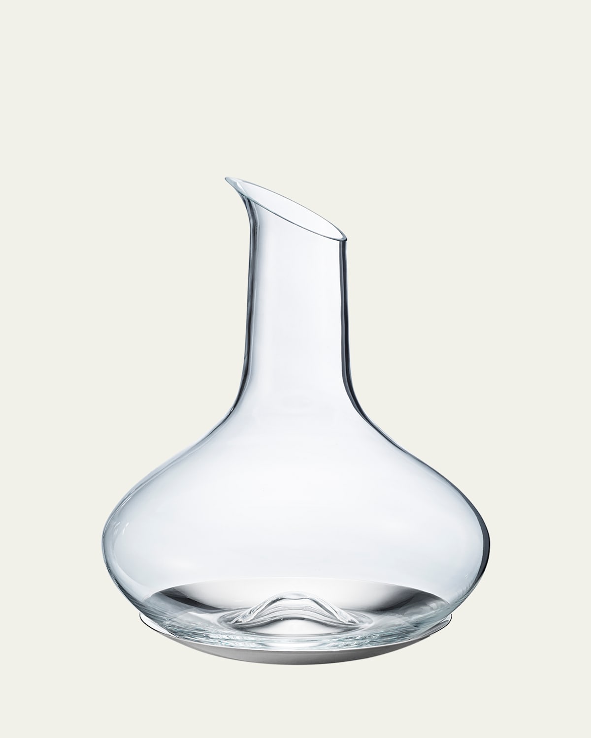 Georg Jensen Sky Wine Carafe Glass w/ Stainless Steel Coaster