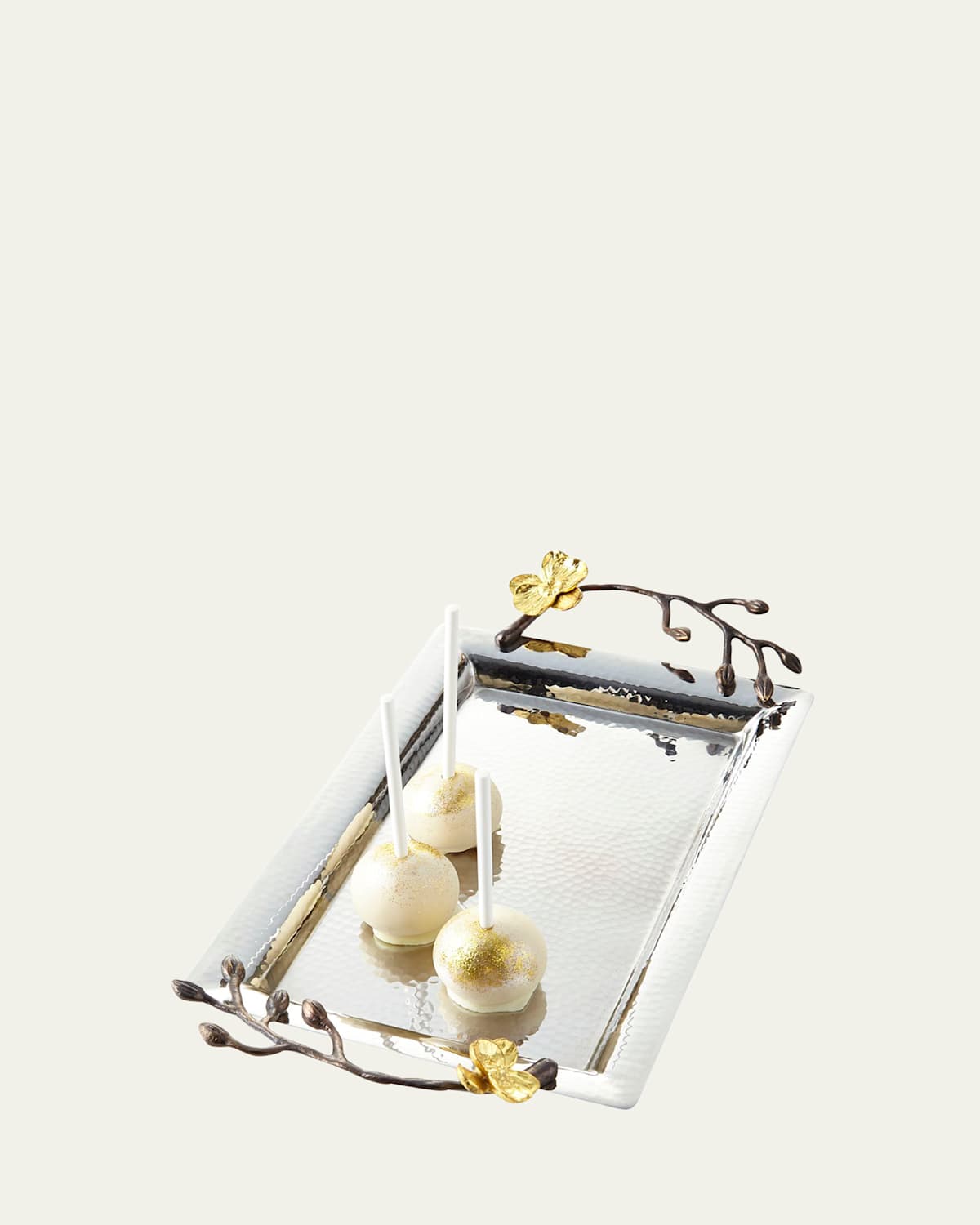 Michael Aram Gold Orchid Mini Tray In Silver