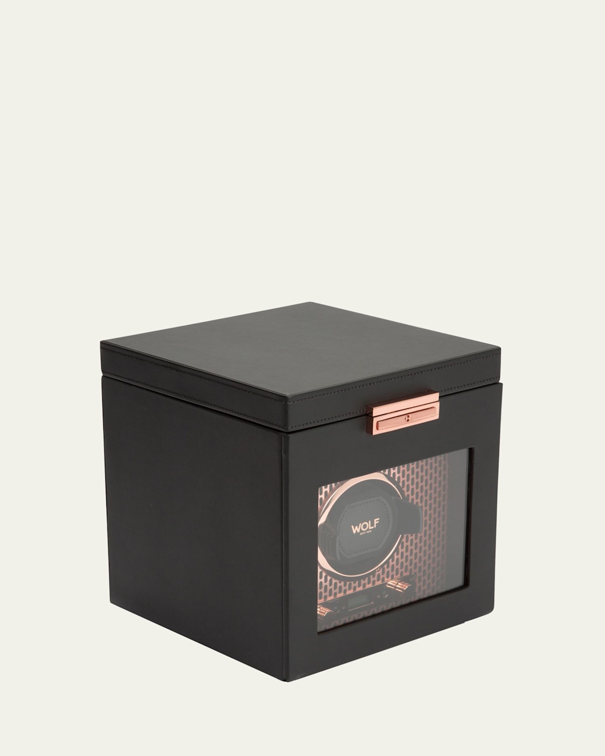 Wolf Axis Single Watch Winder With Storage In Copper