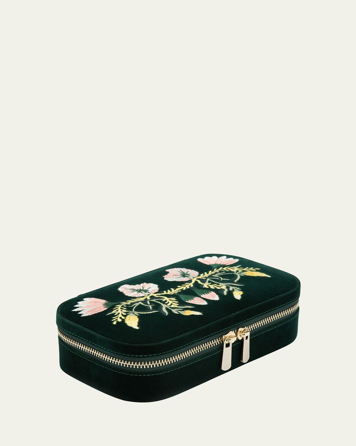 Wolf Zoe Travel Zip Case In Forest Green