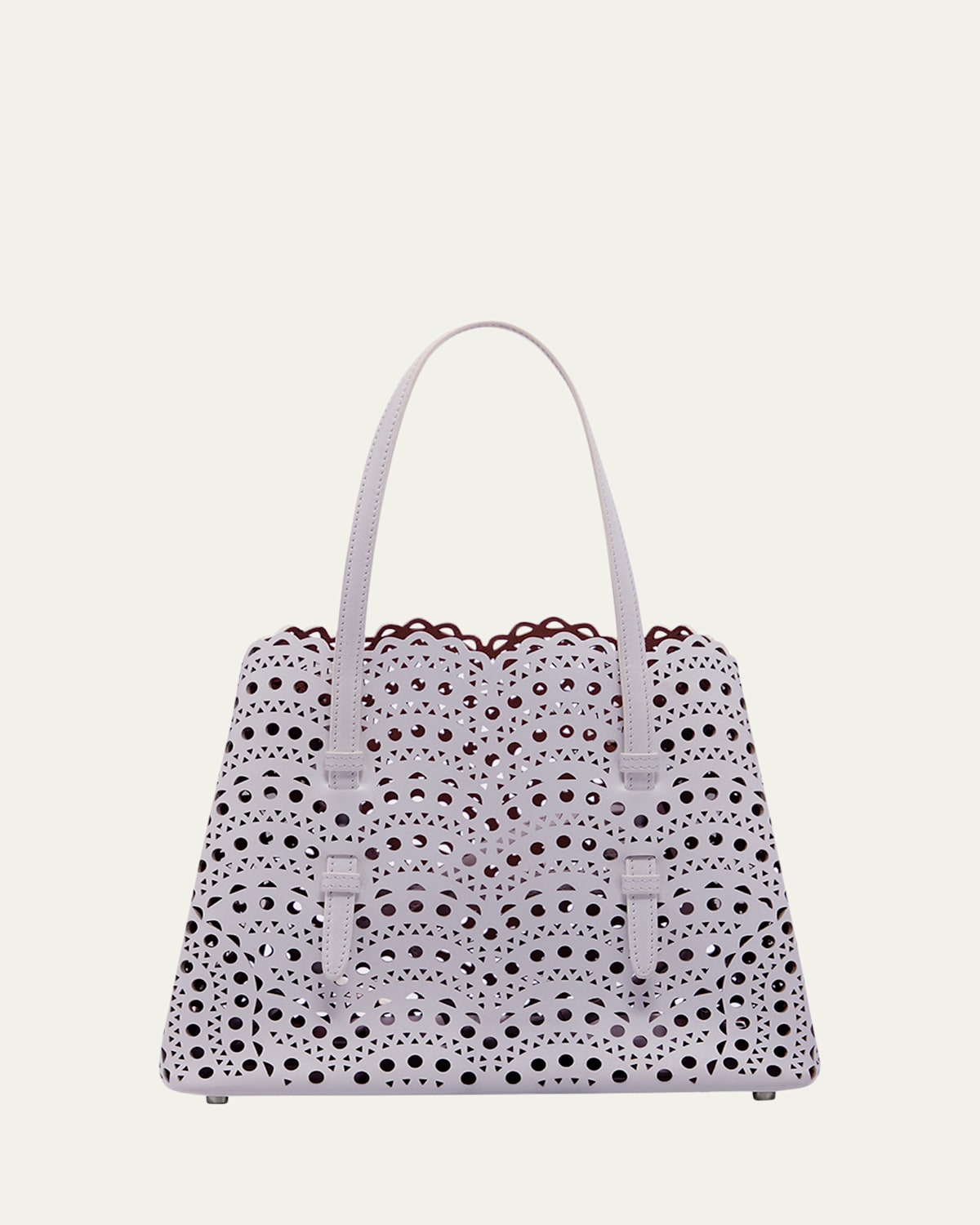 ALAÏA Mina 25 Tote Bag in Vienne Wave Perforated Leather | Thumbnail 4