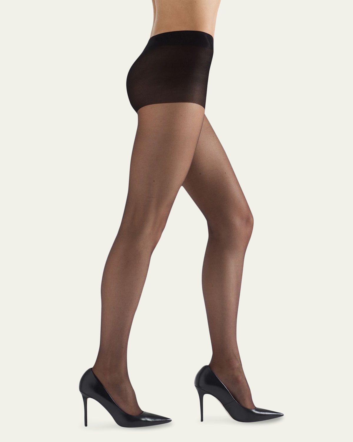 Natori Ultra Bare Sheer Control-top Tights In Black