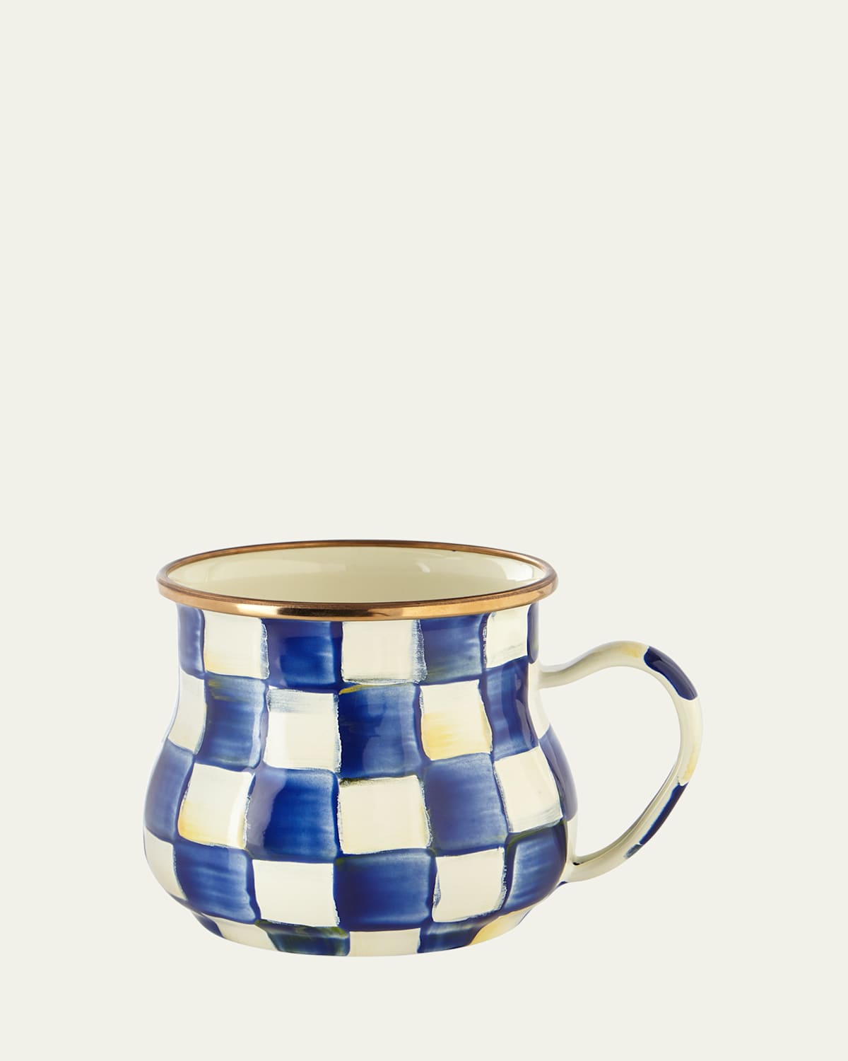 Mackenzie-childs Royal Check Enamel Mug