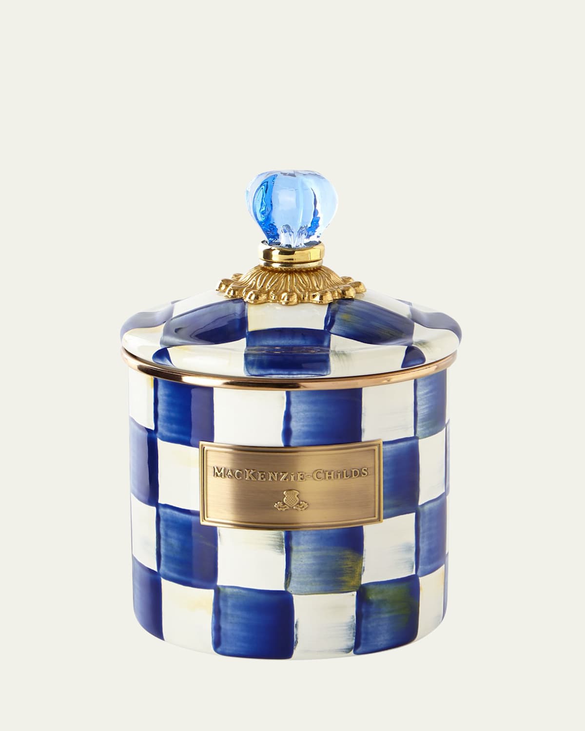 MacKenzie-Childs Royal Check Small Canister