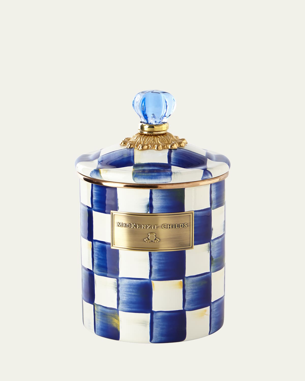 MacKenzie-Childs Royal Check Medium Canister
