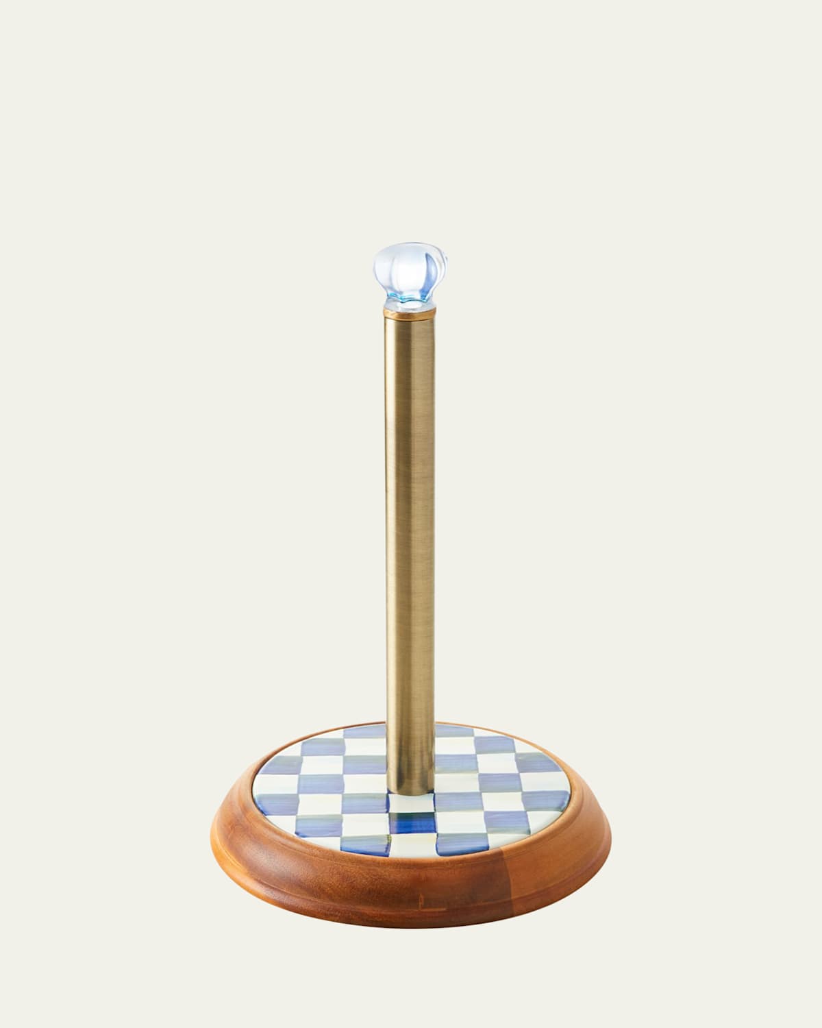 Mackenzie-childs Royal Check Wood Paper Towel Holder