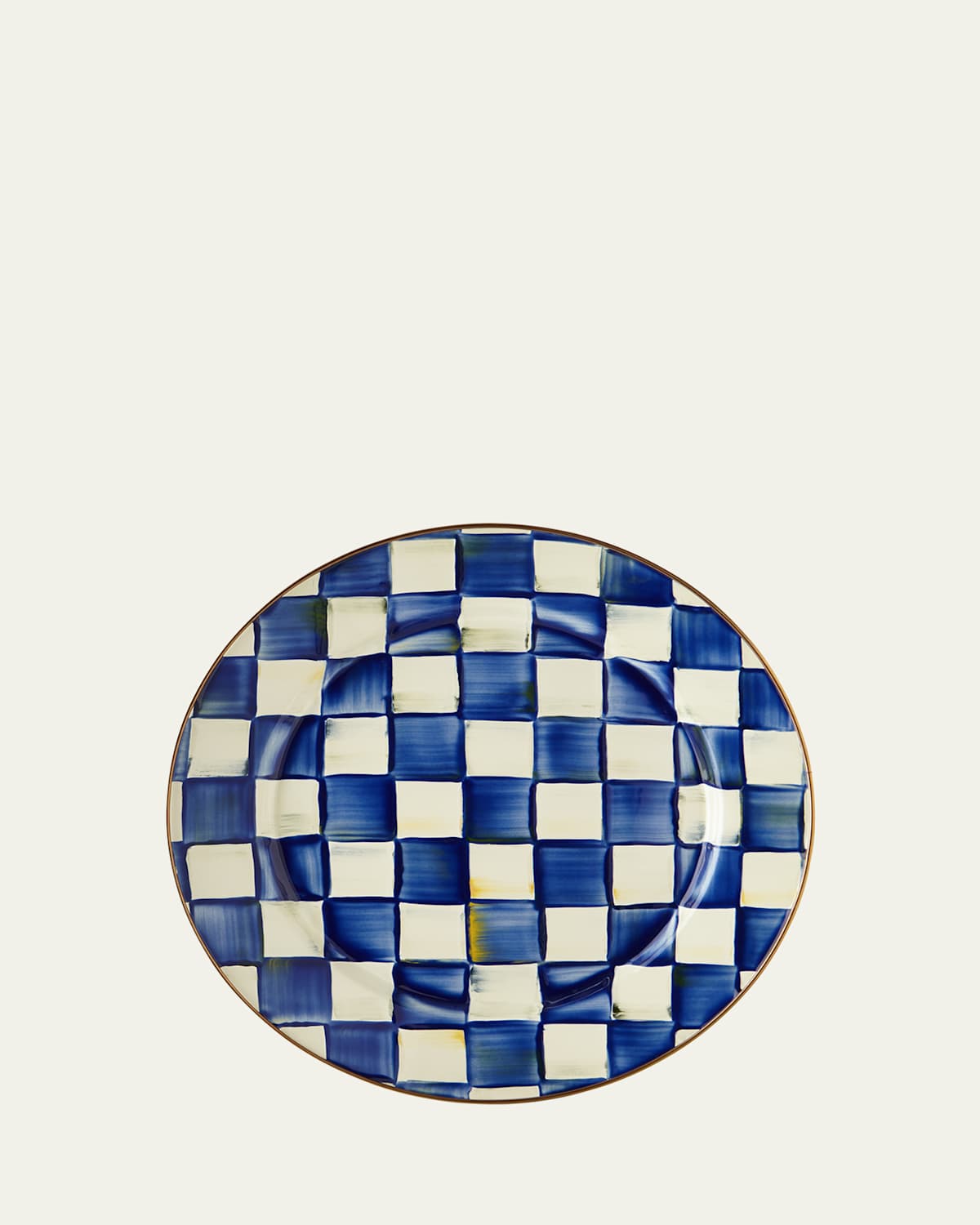 Mackenzie-childs Royal Check Dinner Plate