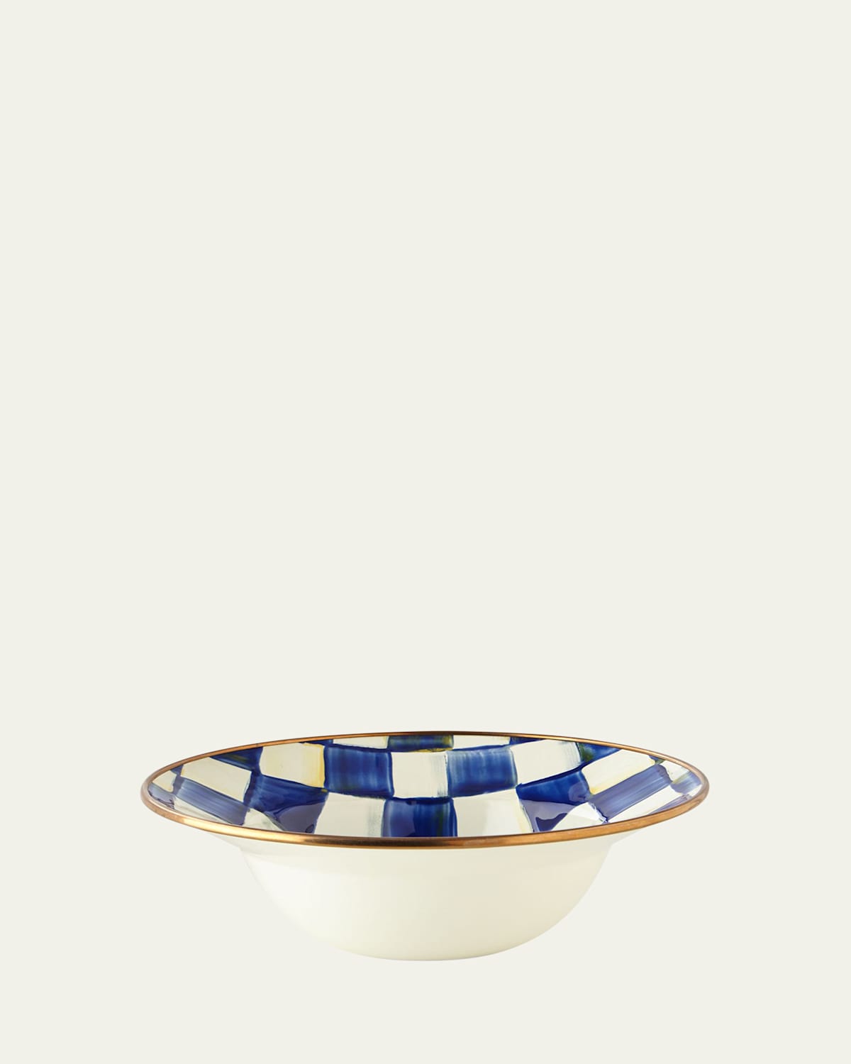 Mackenzie-childs Royal Check Enamel Serving Bowl