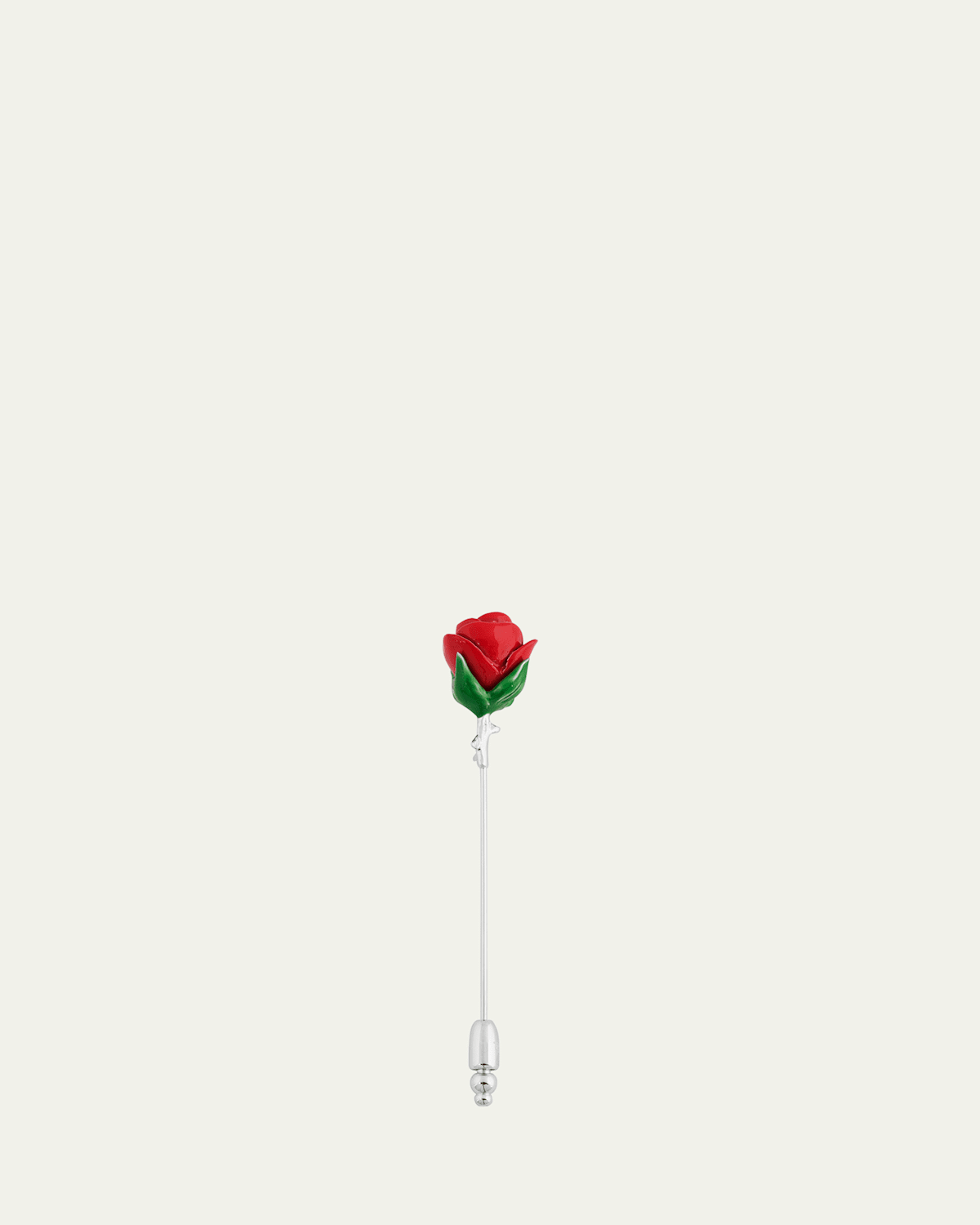 Tateossian Men 's Red Rose Lapel Pin