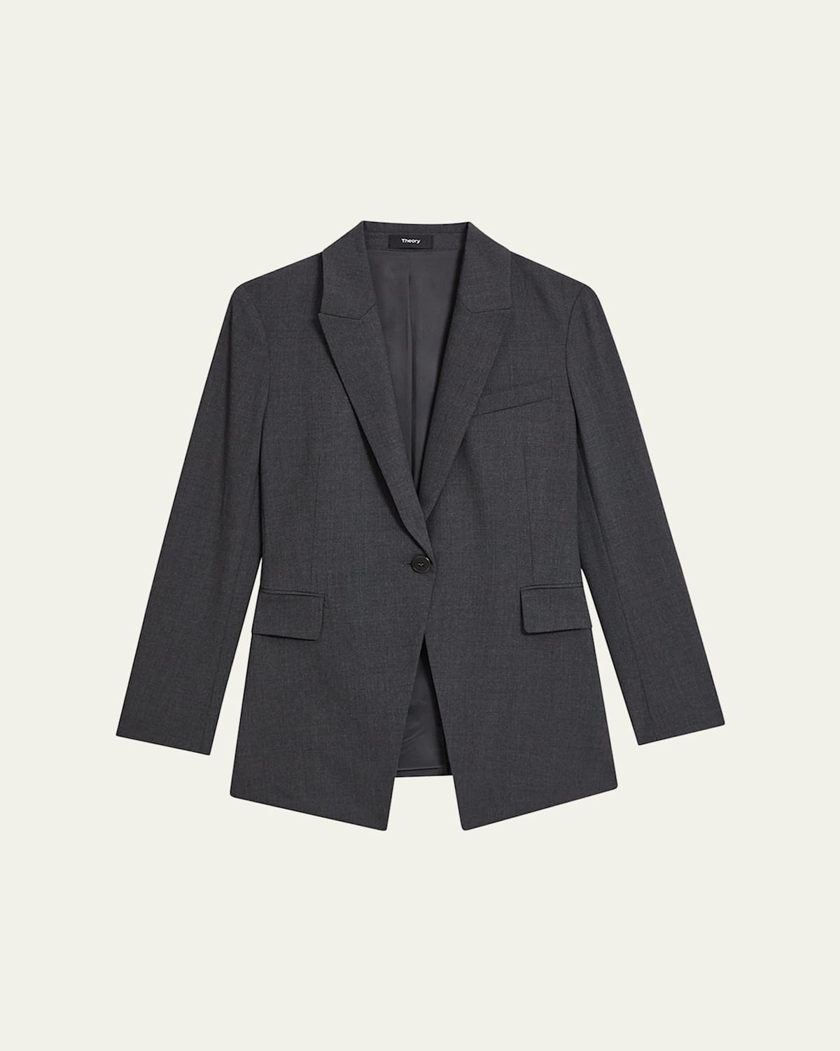Theory Etiennette Wool Blazer In Gray