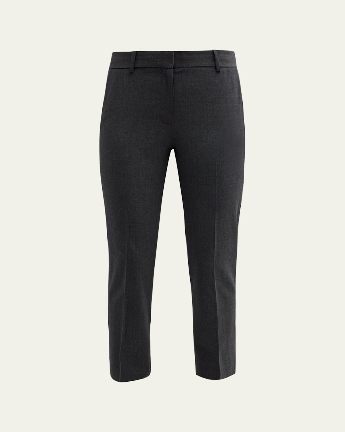 Theory Treeca Wool Pants In Charcoal