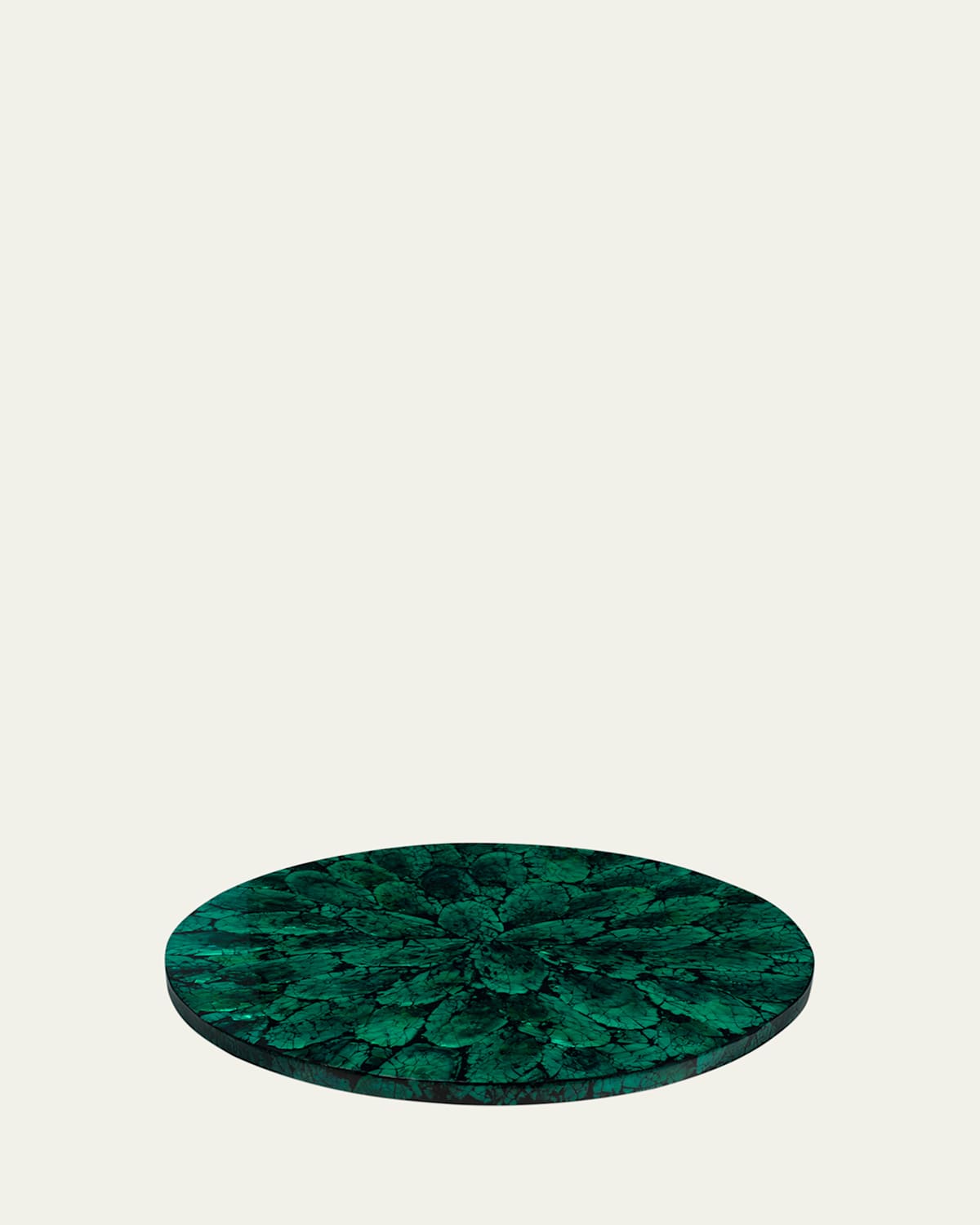 Ladorada Mother Of Pearl Revolving Tray, Green