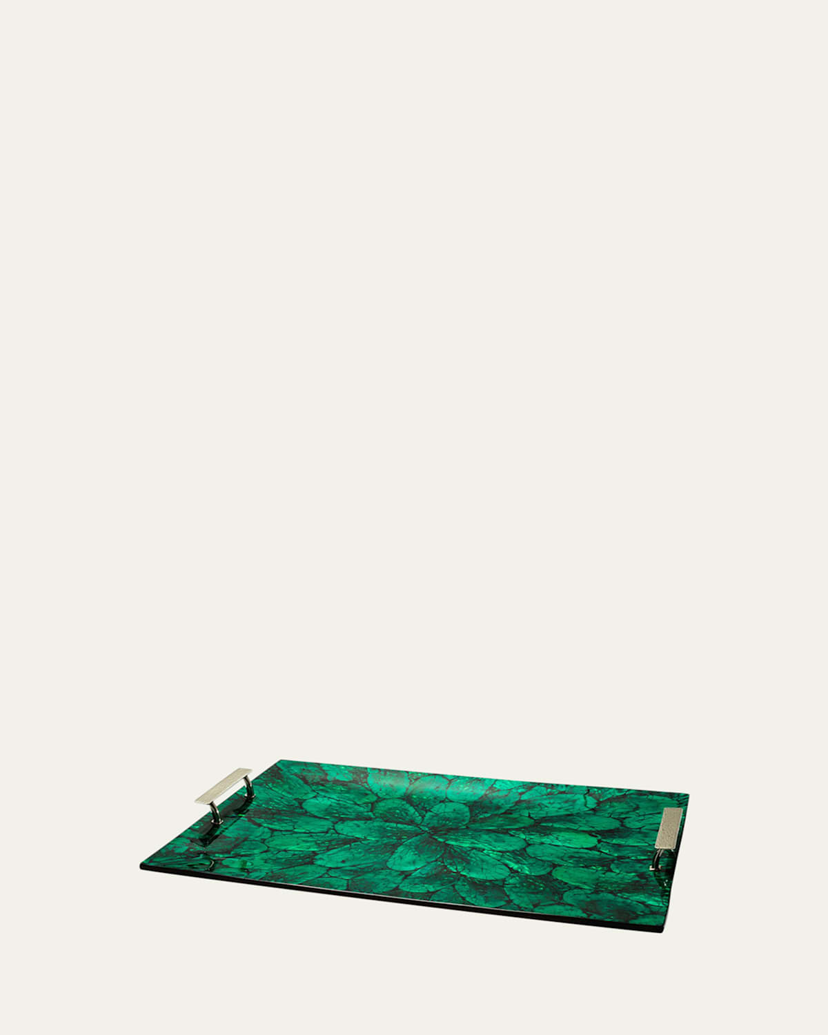 Ladorada Mother Of Pearl Tray In Green