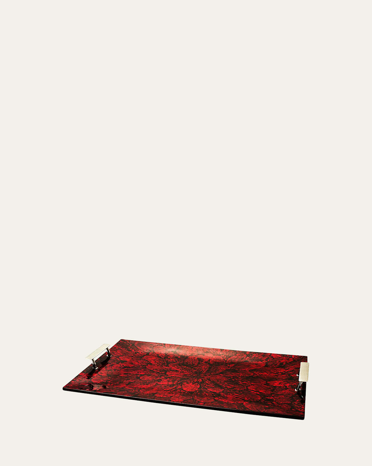 Ladorada Mother Of Pearl Tray In Red