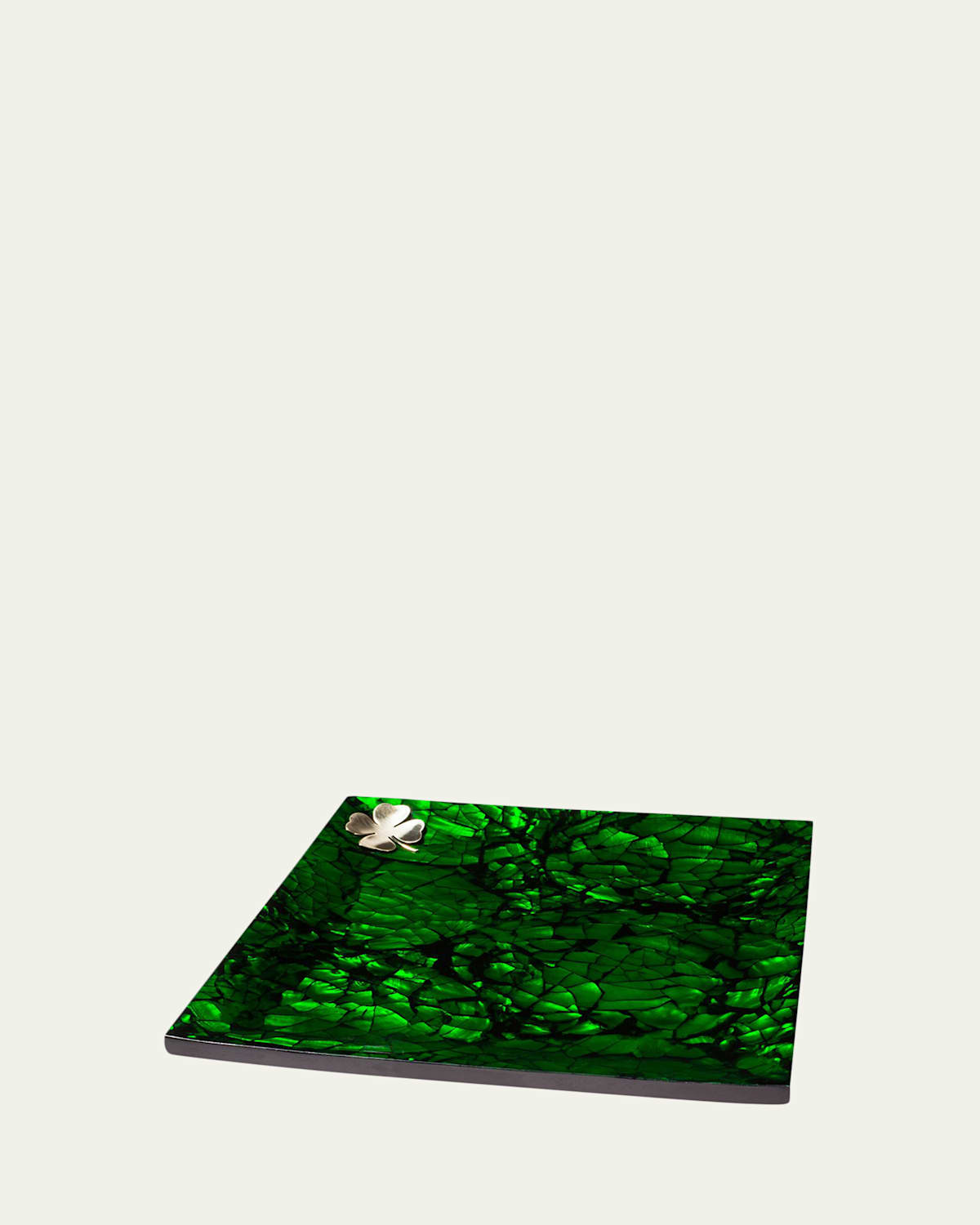 Ladorada Mother Of Pearl Platter In Green