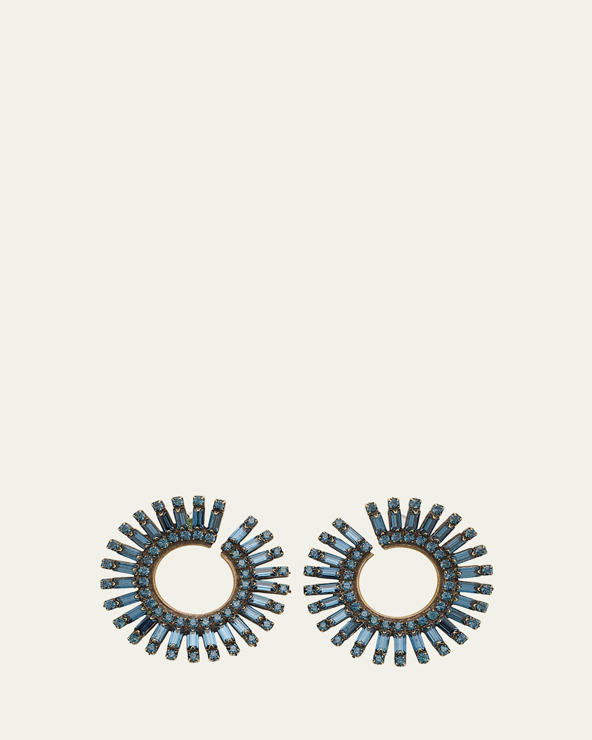 Valeria Hoop Earrings, Blue