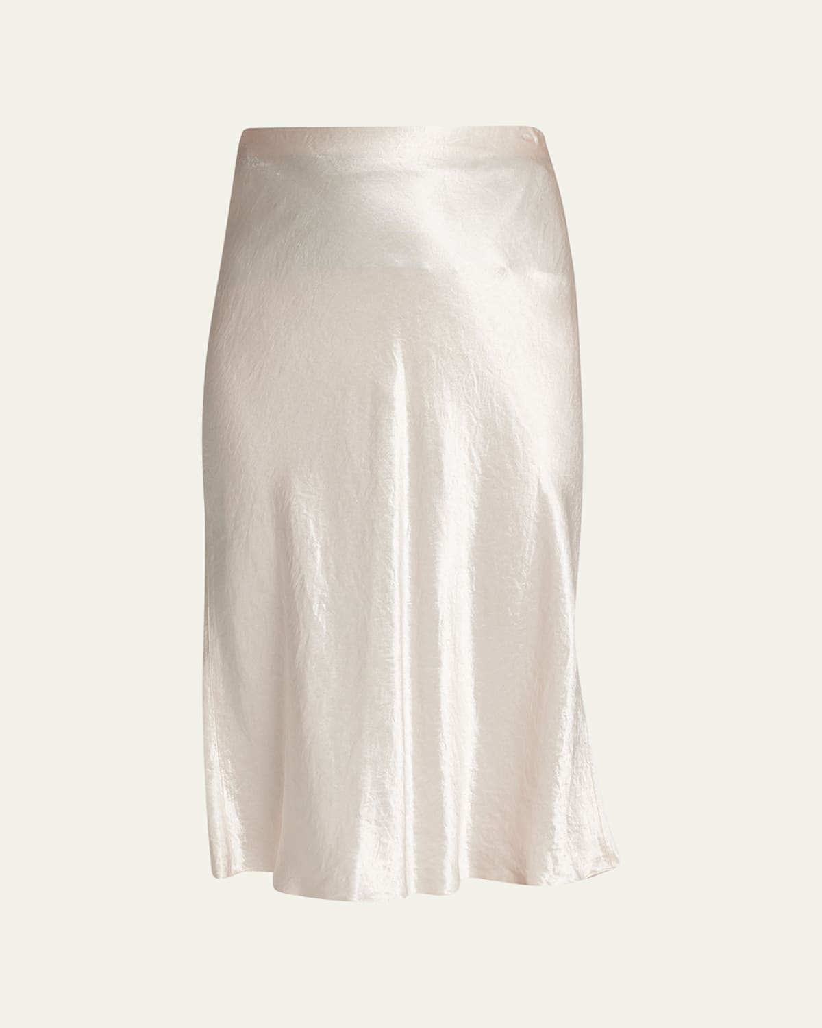 Vince Black High-waisted Satin Skirt In Champagne