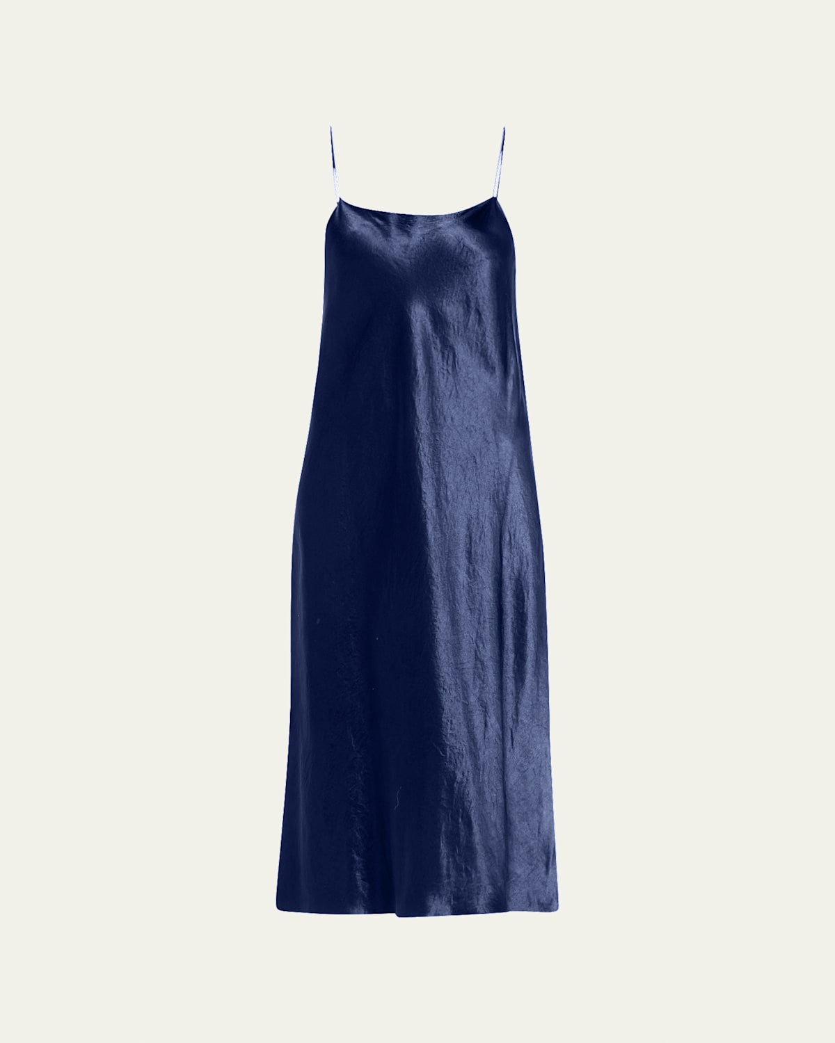 Vince Womens Solid U-nuck Slip Dress In Blue