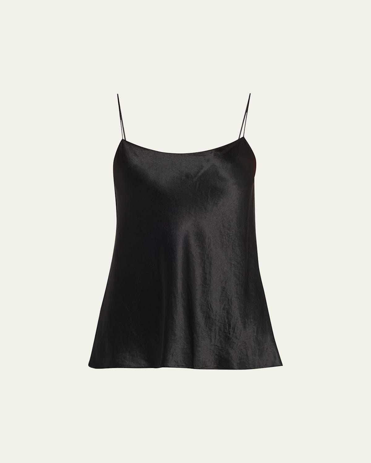Vince Adjustable Strap Cowl Neck Slip Cami In Black