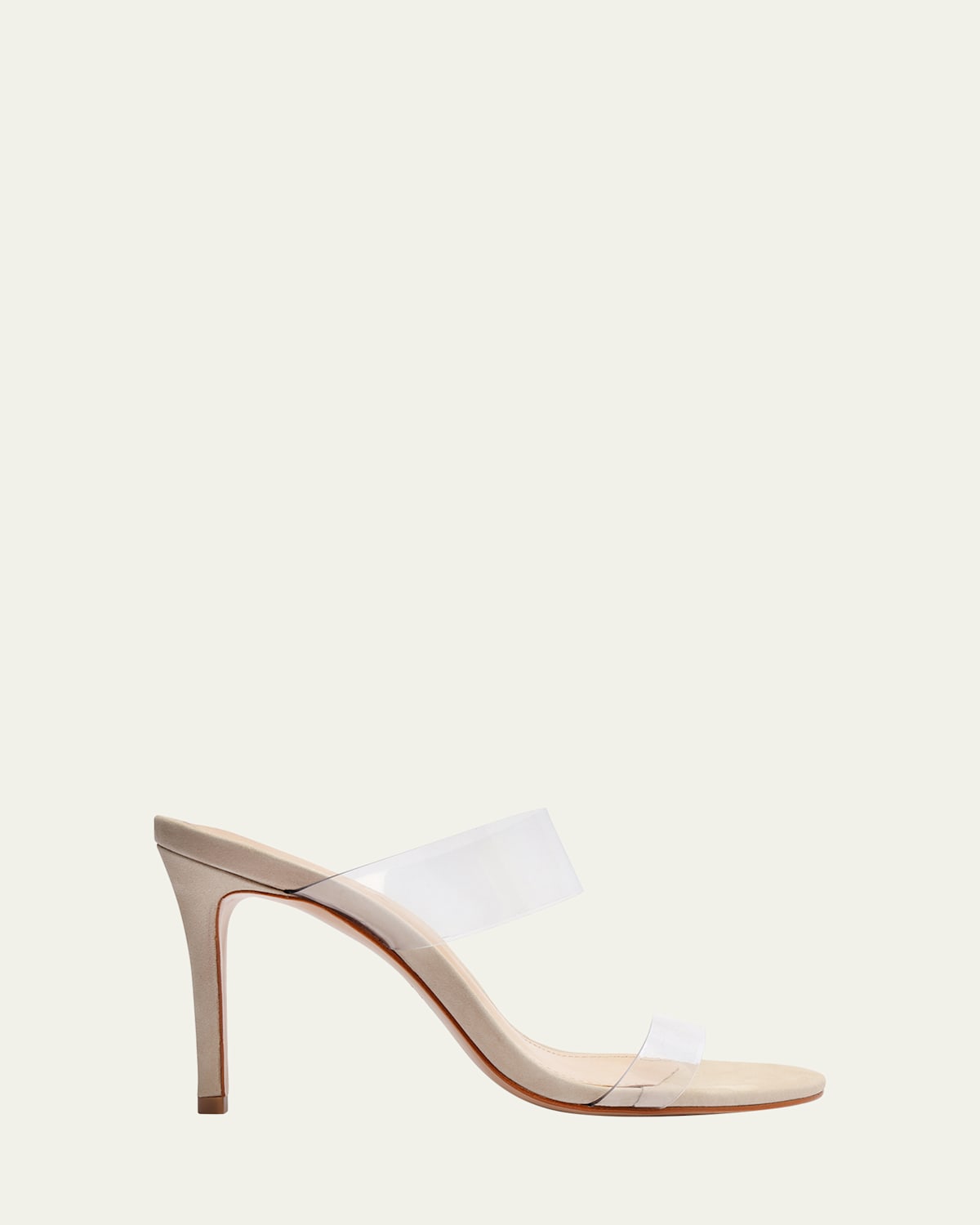 Schutz Ariella Strappy See-through Vinyl Slide High-heel Sandals In Transparent