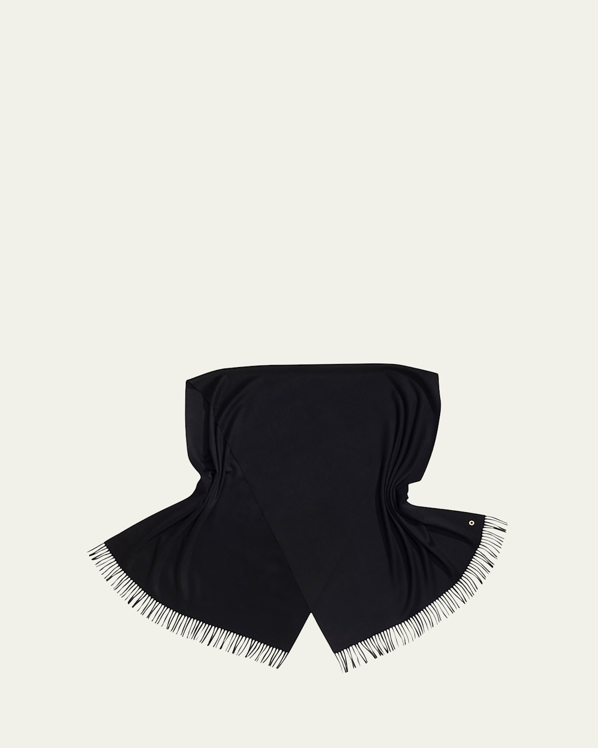 Loro Piana Cashmere Fringe-trim Opera Stole In Black