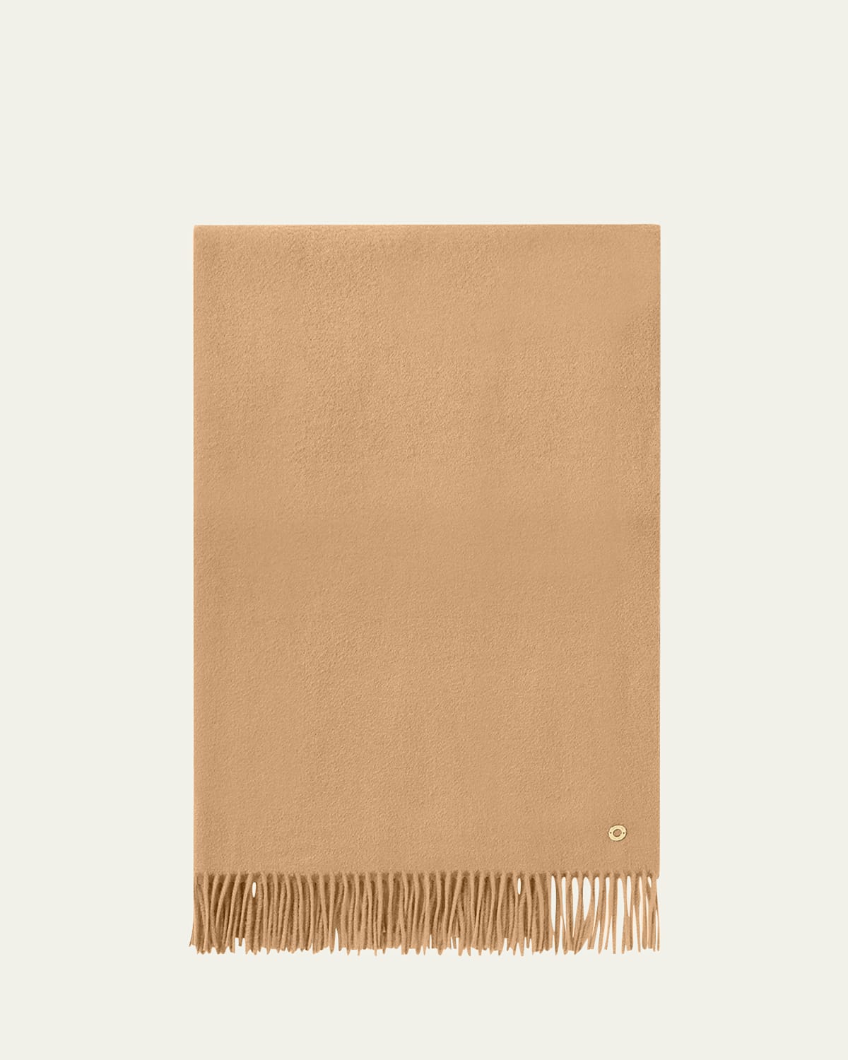 Loro Piana Cashmere Fringe-trim Opera Stole In Golden