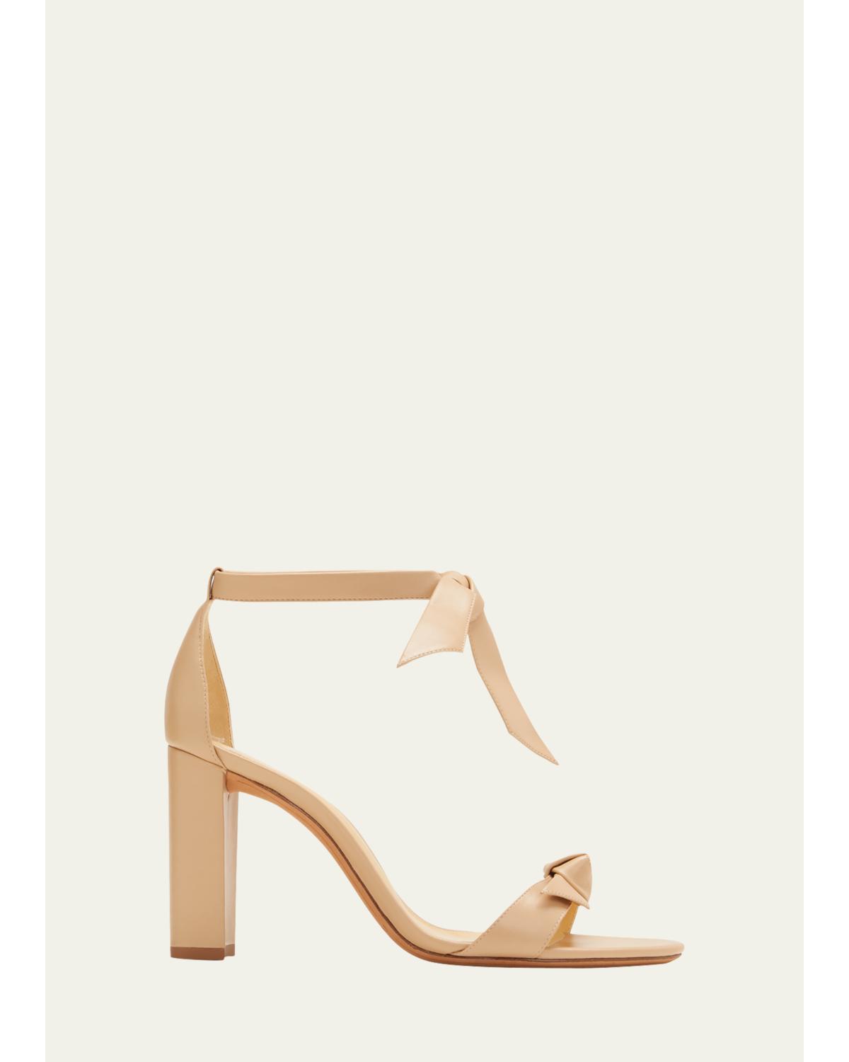 Clarita Leather Ankle-Tie Sandals