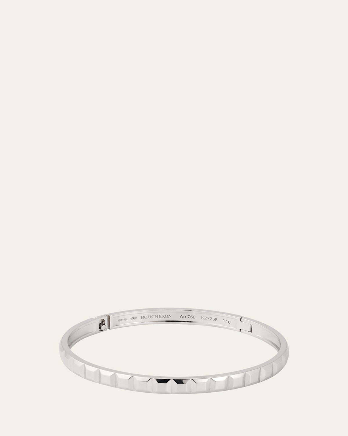 Quatre Clou de Paris Bangle Bracelet in 18K White Gold, 17cm