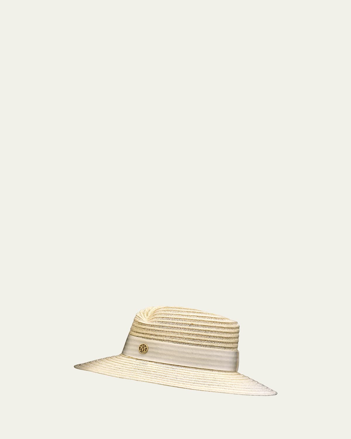 Maison Michel Virginie Straw Fedora Hat In Neutral
